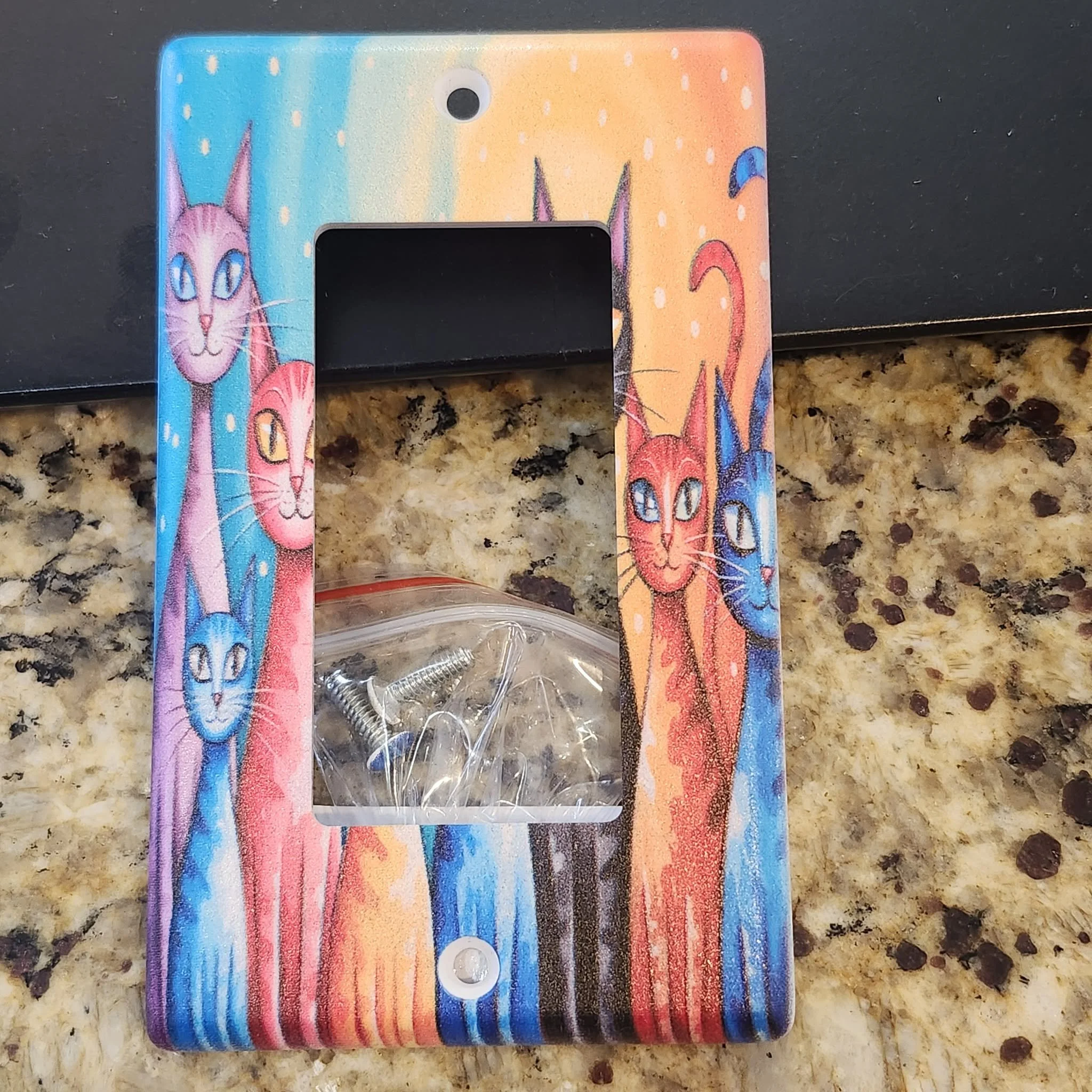 Cat, 1 Gang Rocker Switch Plate, Eowyn