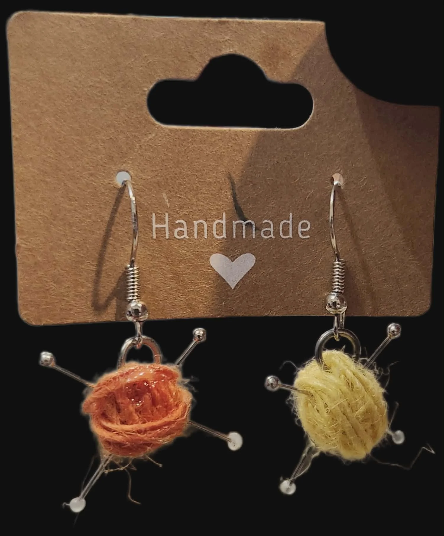 Knitting Earrings by Sarah