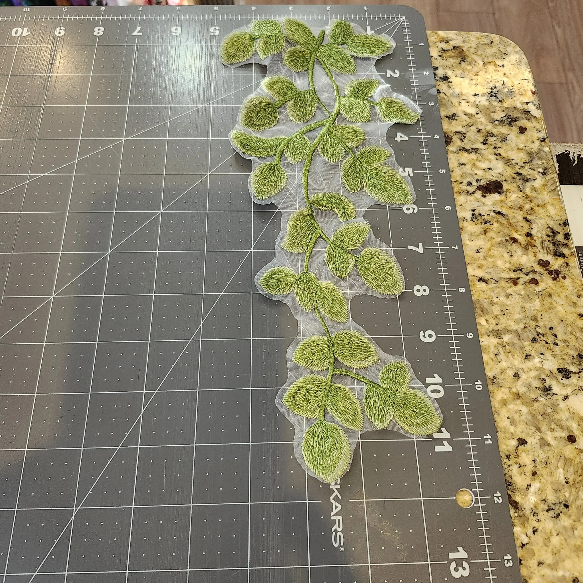 Green  Leaf Embroidered Patch