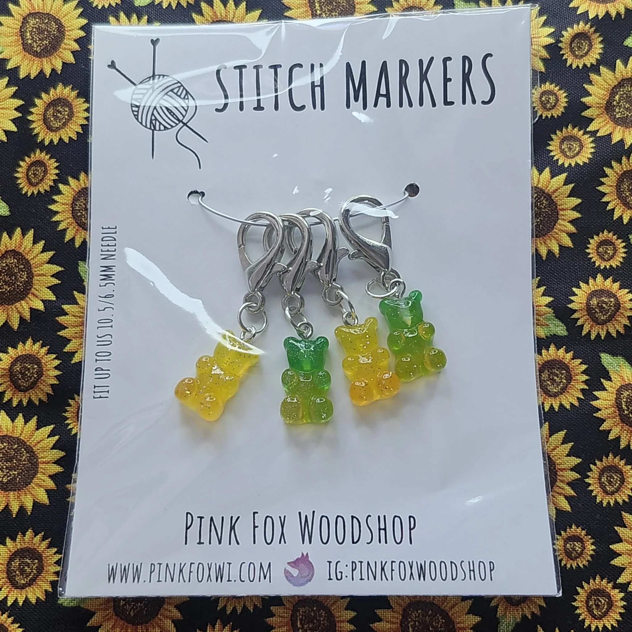 Stitch Markers by Pink Fox Wood Shop