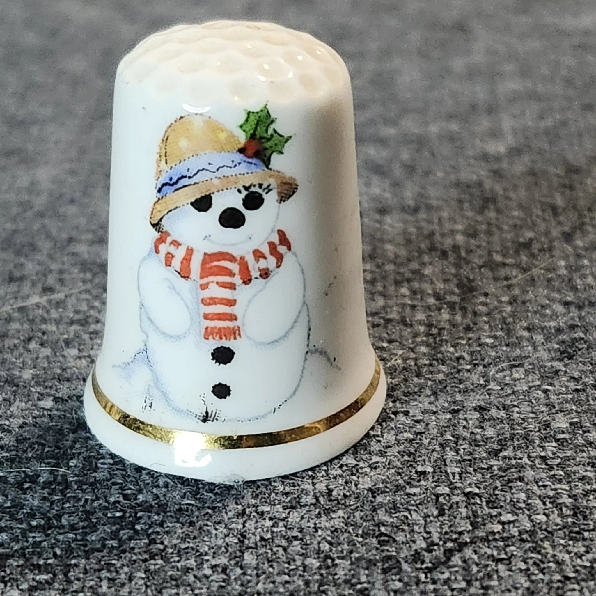 Snowman, Antique Thimble, Sold By Life With Lemmons