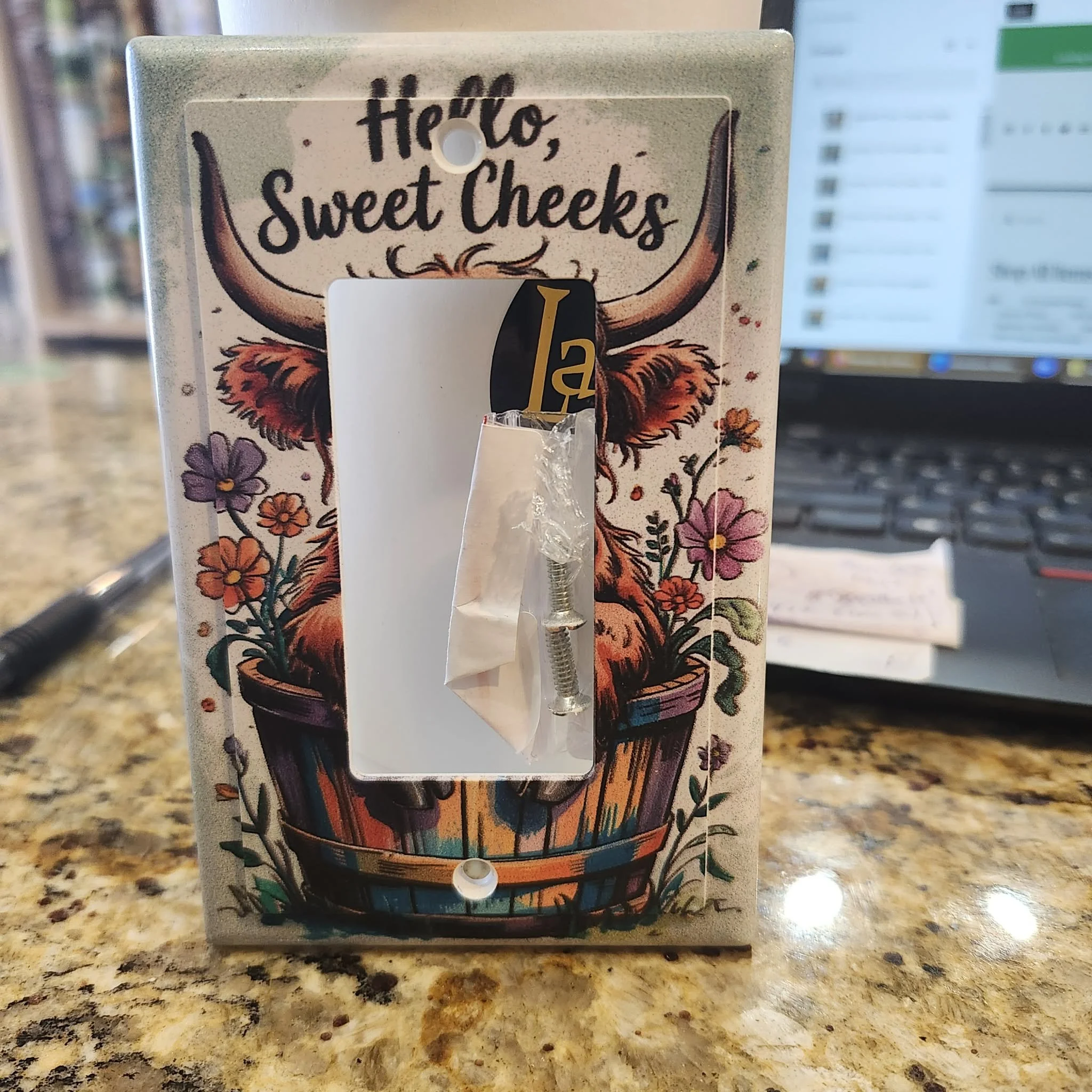 Highland Cow, 1 Gang Rocker Switch Plate