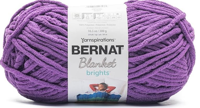 Bernat Blanket Bright, Pow Purple, Taeolins Artifacts