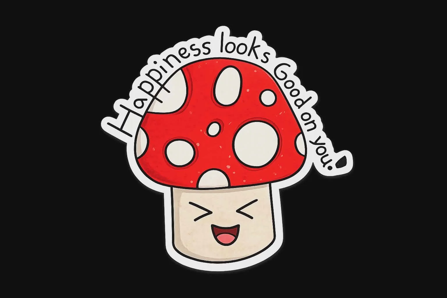 Happy Mini Sticker, by Art by: ØMG