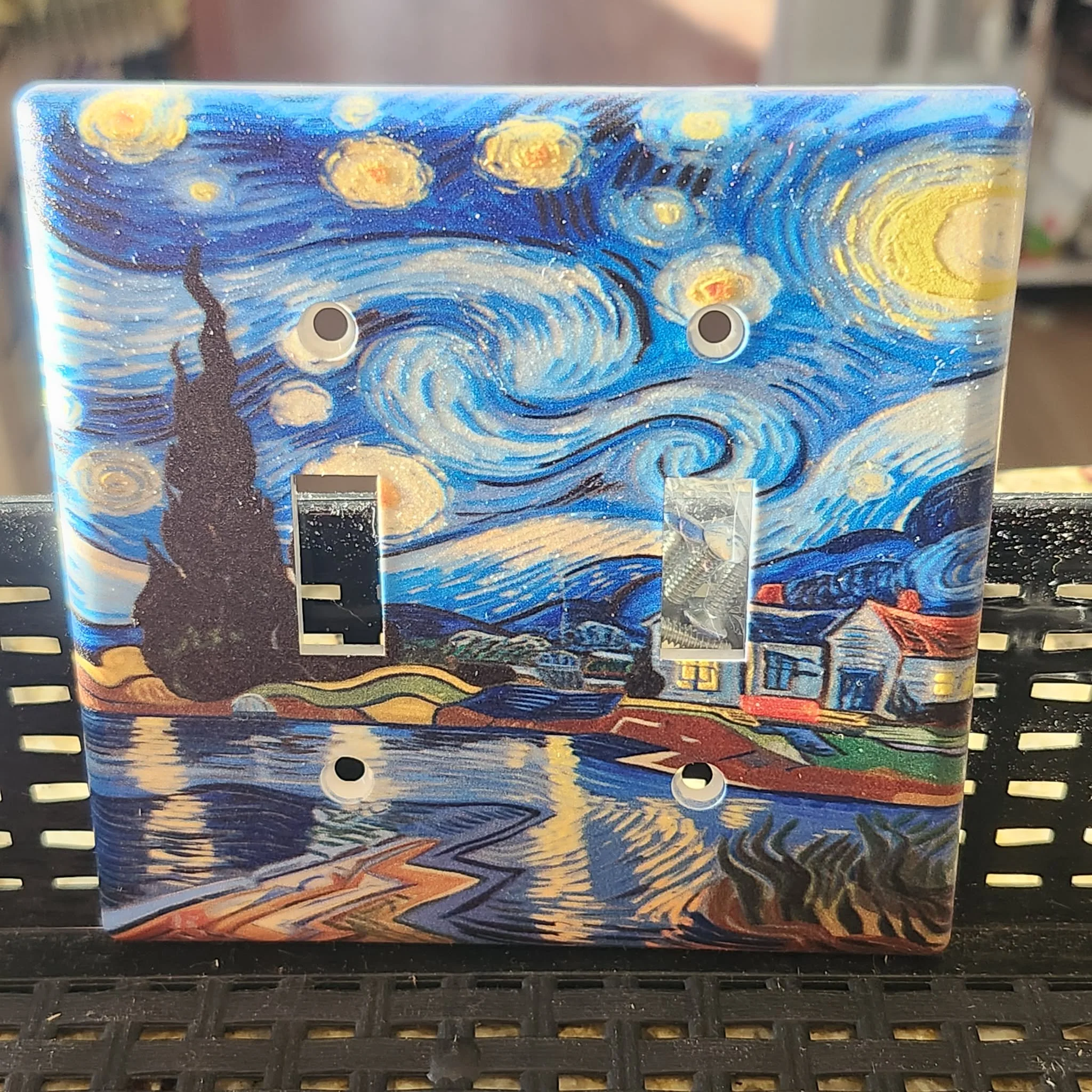 Van Gogh 2 Gang Toggle Switch Plate