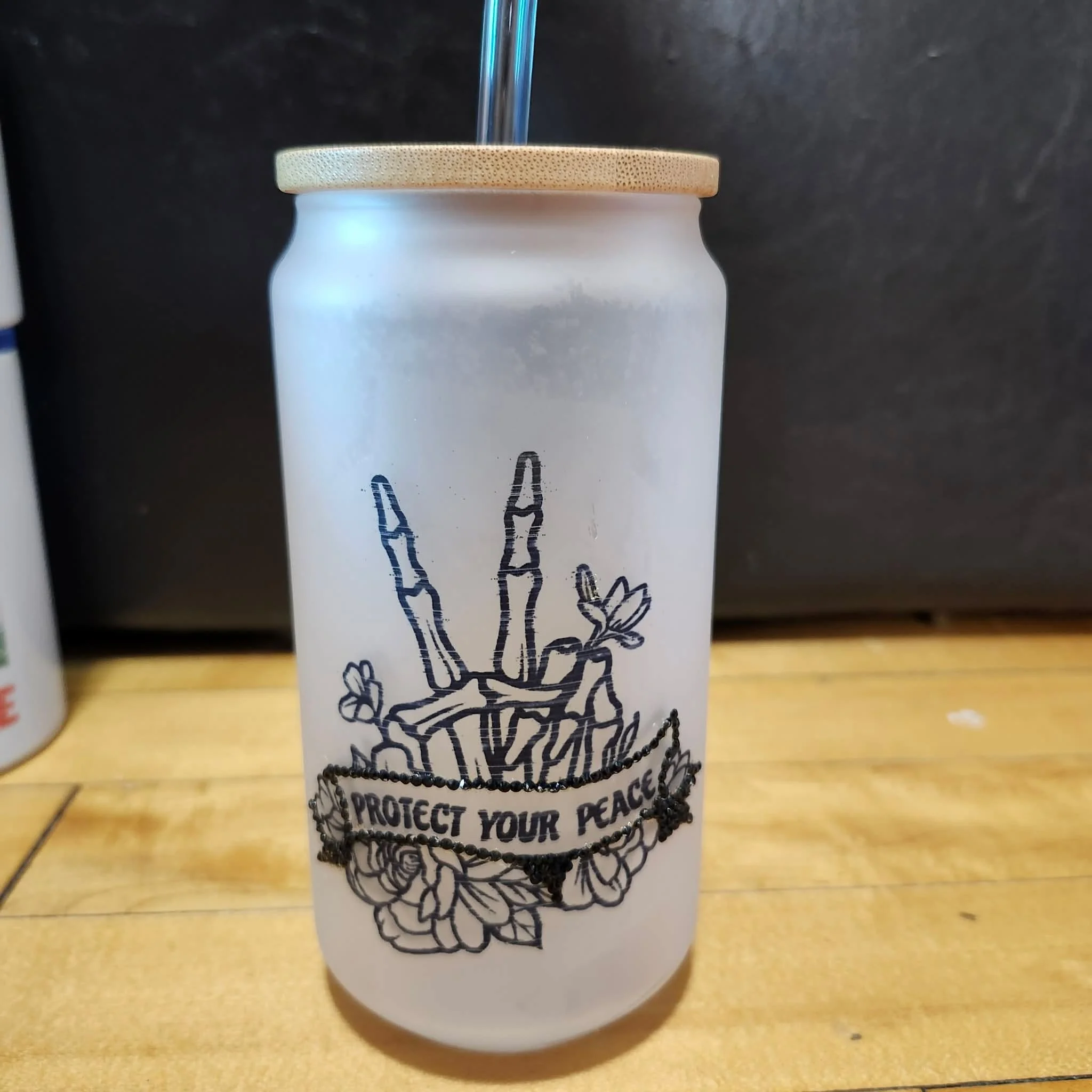 Glass Tumbler, Protect Your Peace by Laura