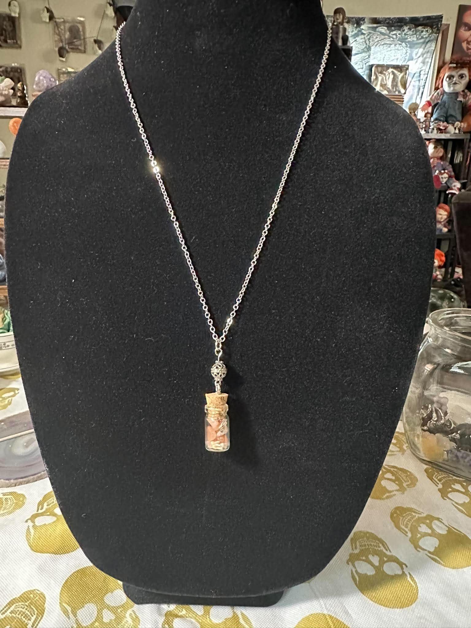 Sunstone and Teeth Necklace by Fab's Trinkets