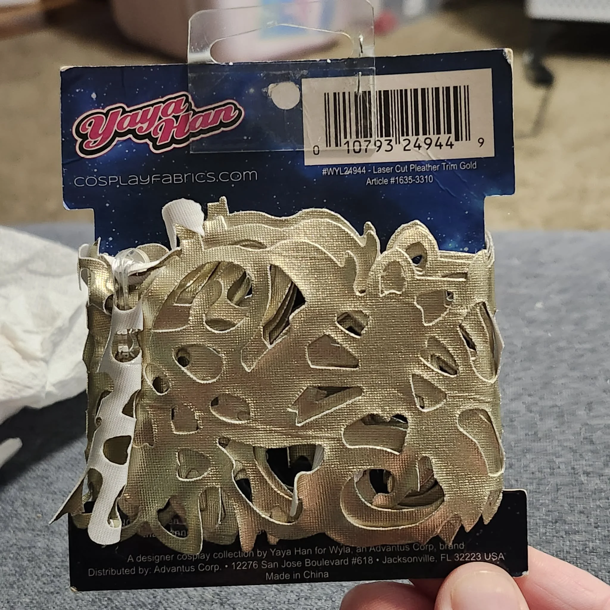 YayaHam Iorn On Cosplay Trim, 1 Yard, Elizabeth Lemmens