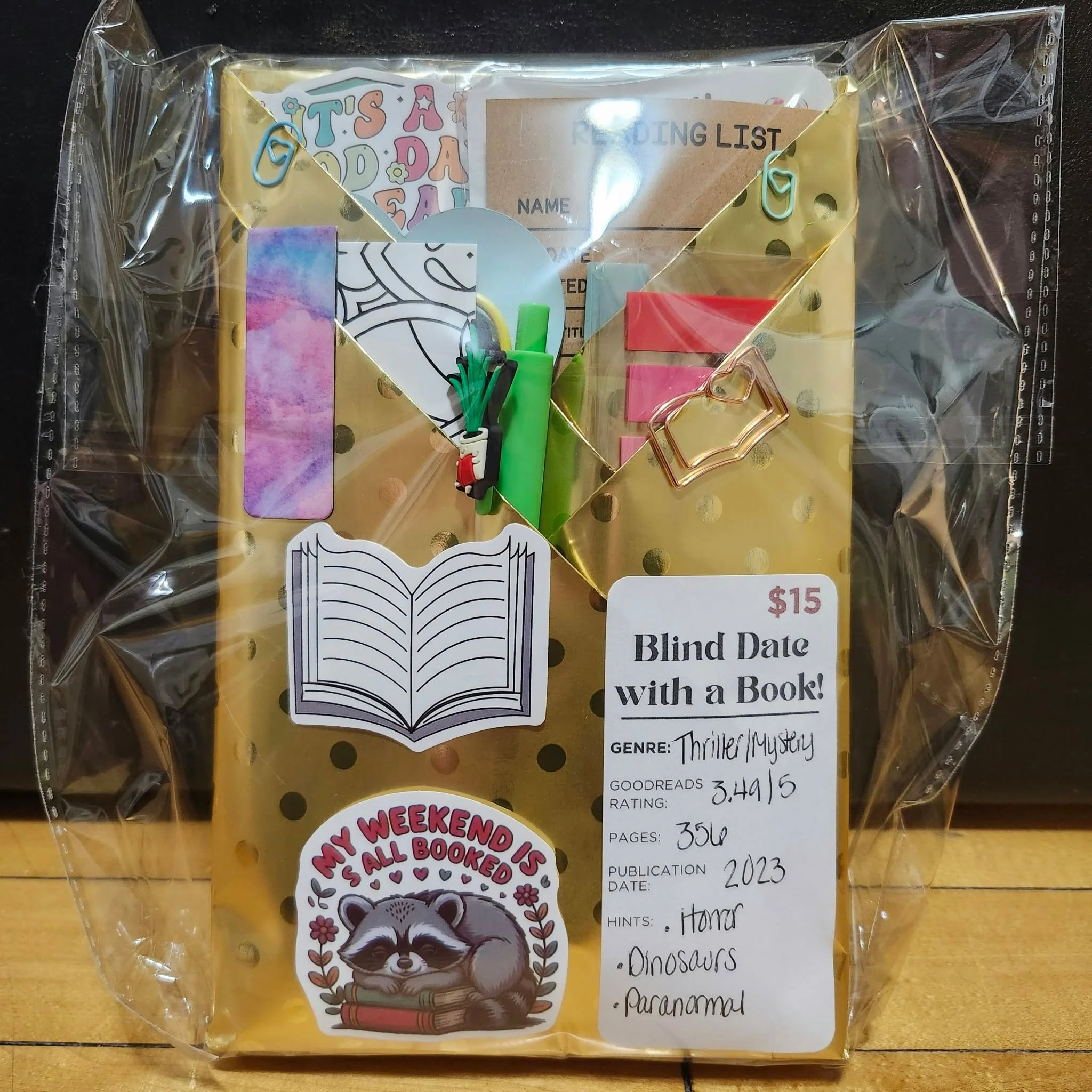 Blind Date With A Book, Thriller / Mystery. From Krystina
