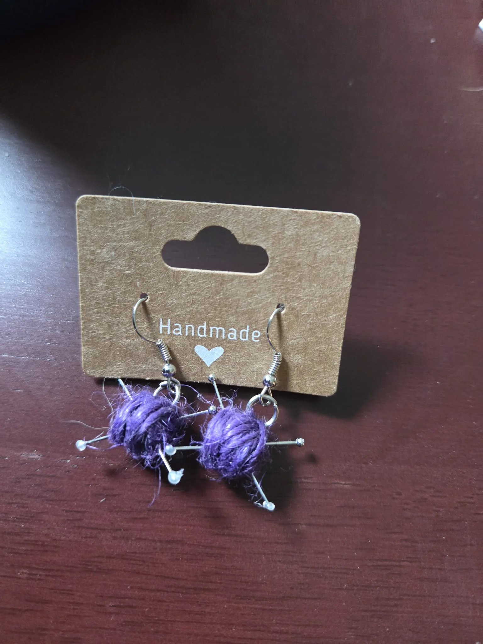 Knitting Earrings by Sarah