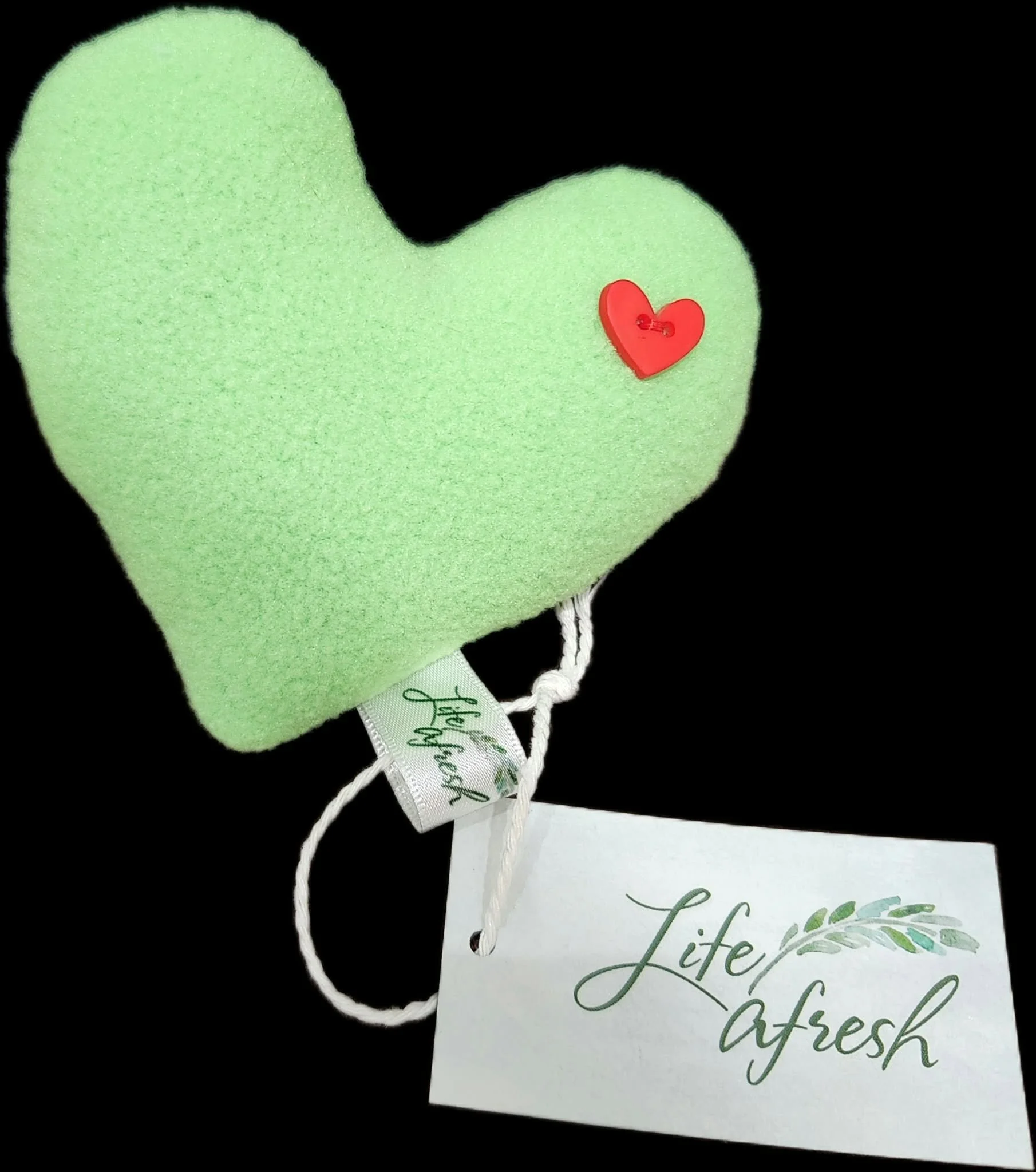 Grinch Heart Plushie by Life Afresh