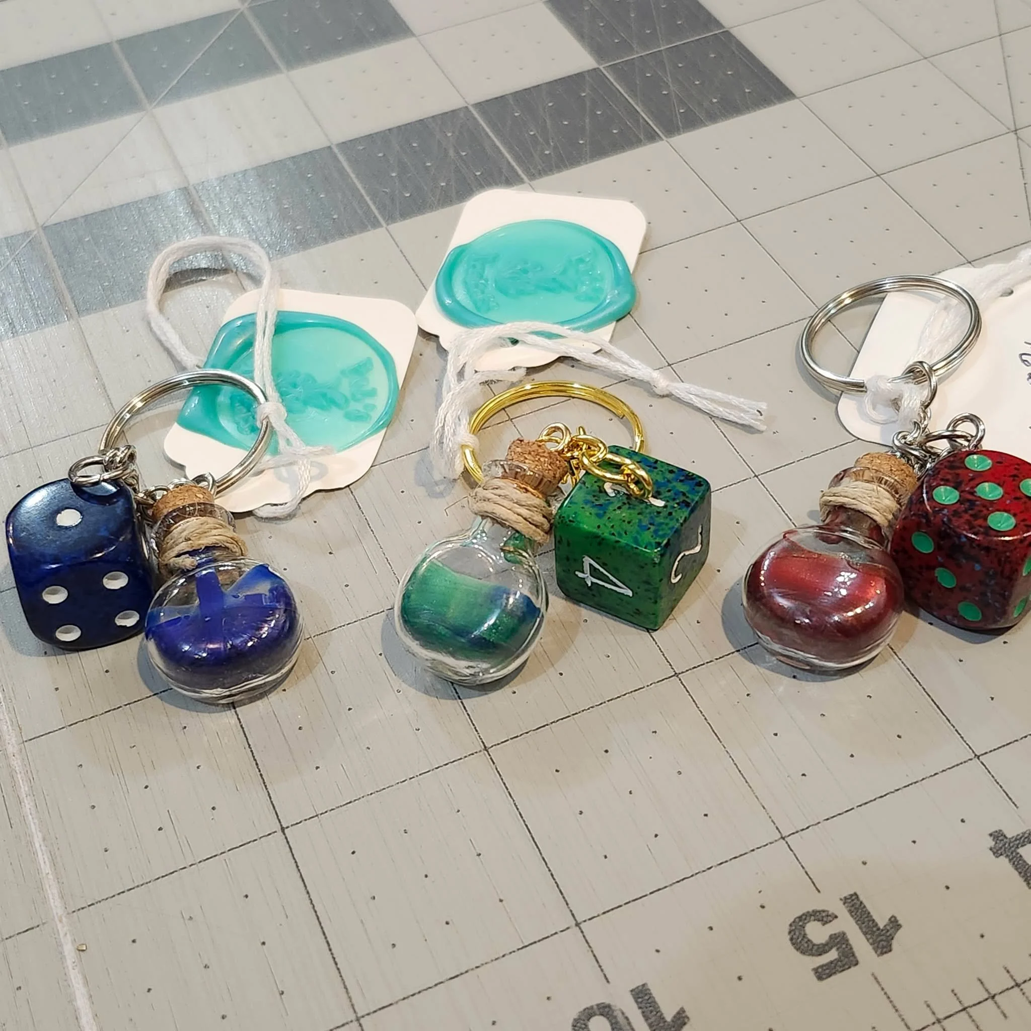 D6 Dice Key Chain by Fab's Trinkets