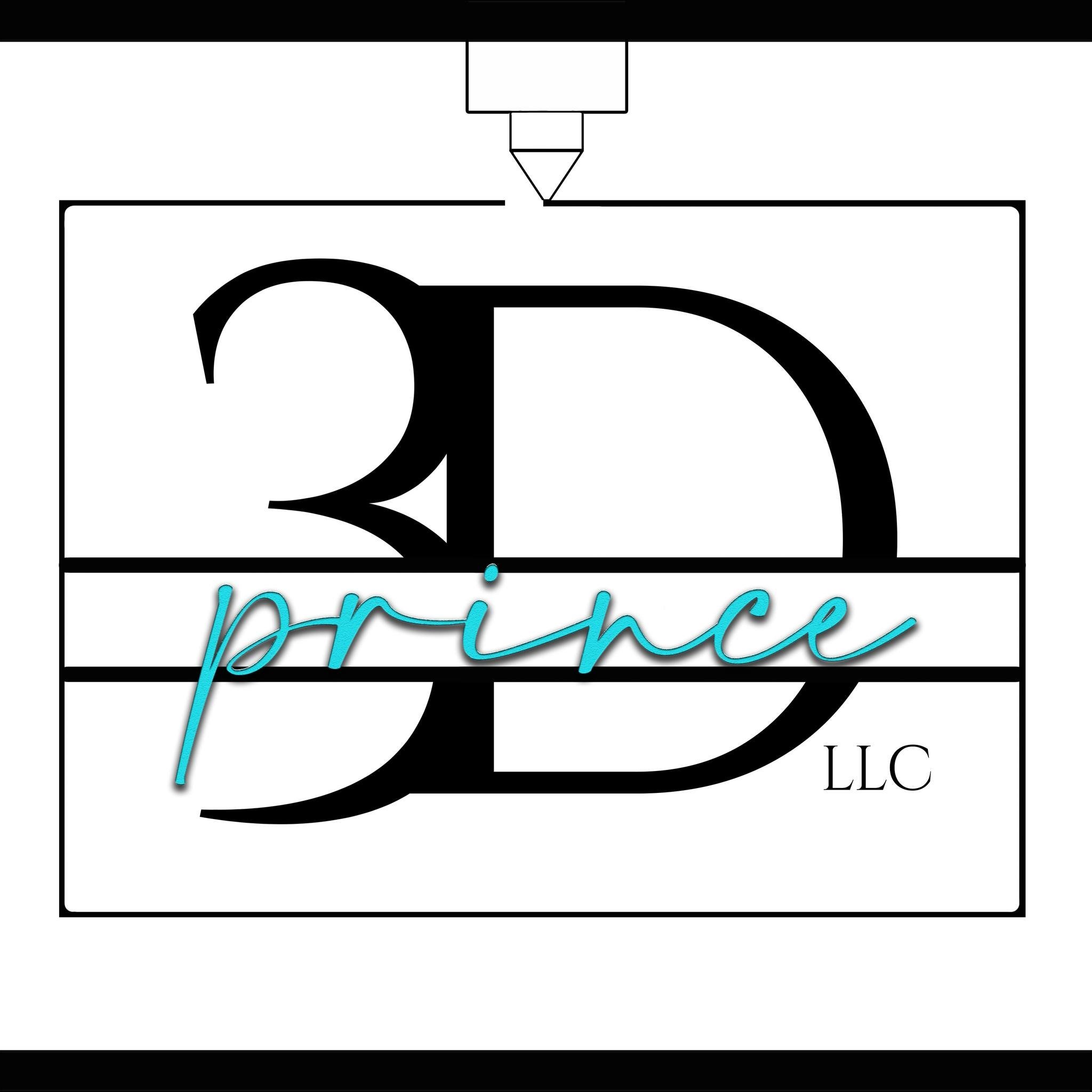 Logo for 3 Prince LLC featuring a large black number 3 with the word prince in blue cursive across it.