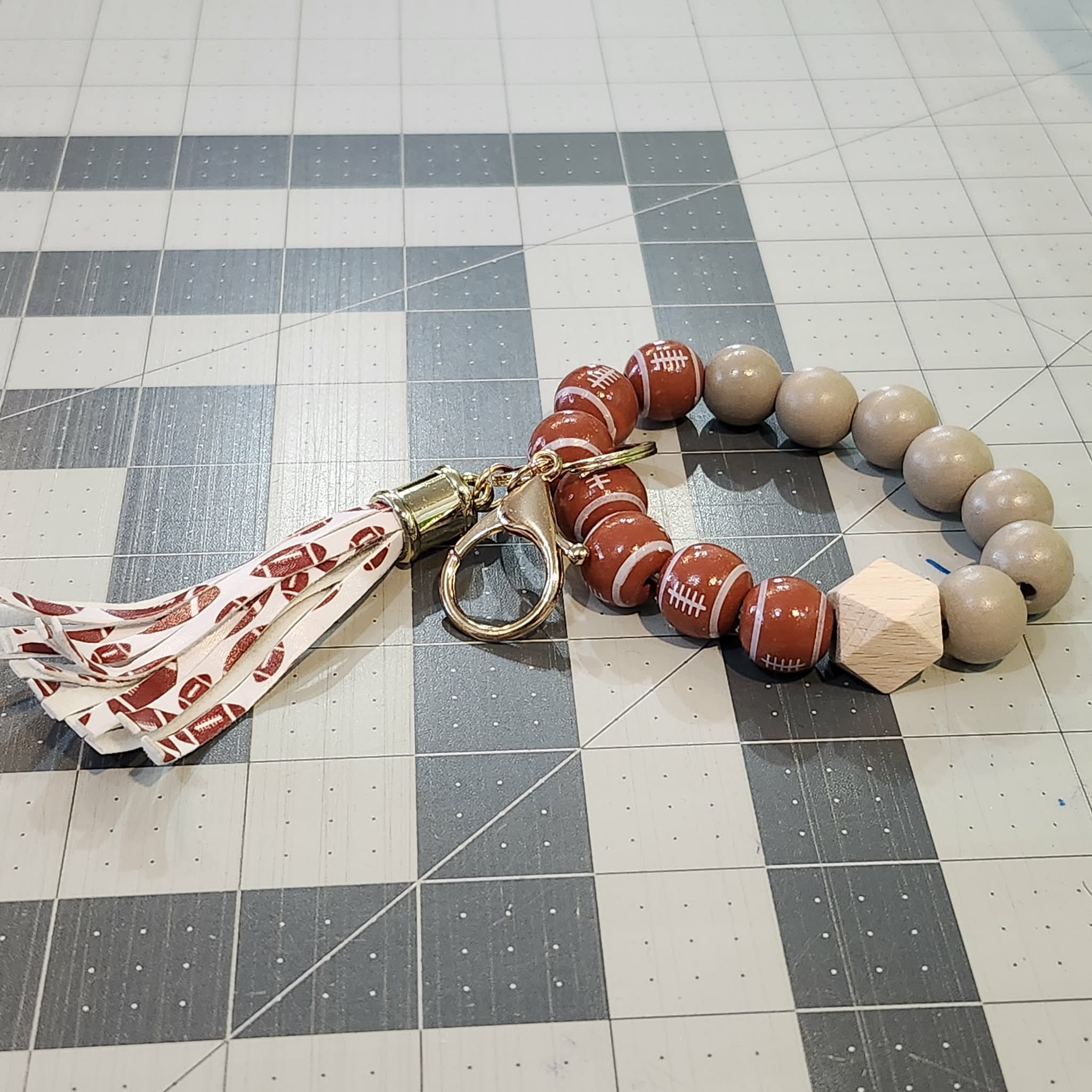 Football / Rugby Key Chain Bracelet