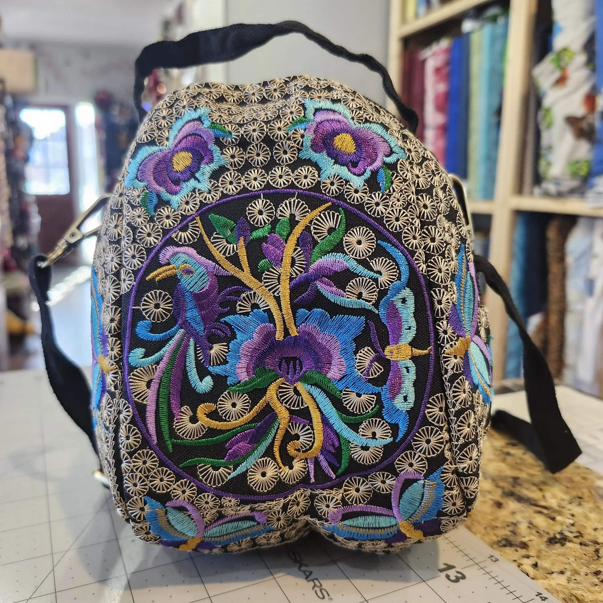 Niche Ethnic Flower Pattern Mini Shoulder Bag Vintage Classic Zipper Handbag Wallet