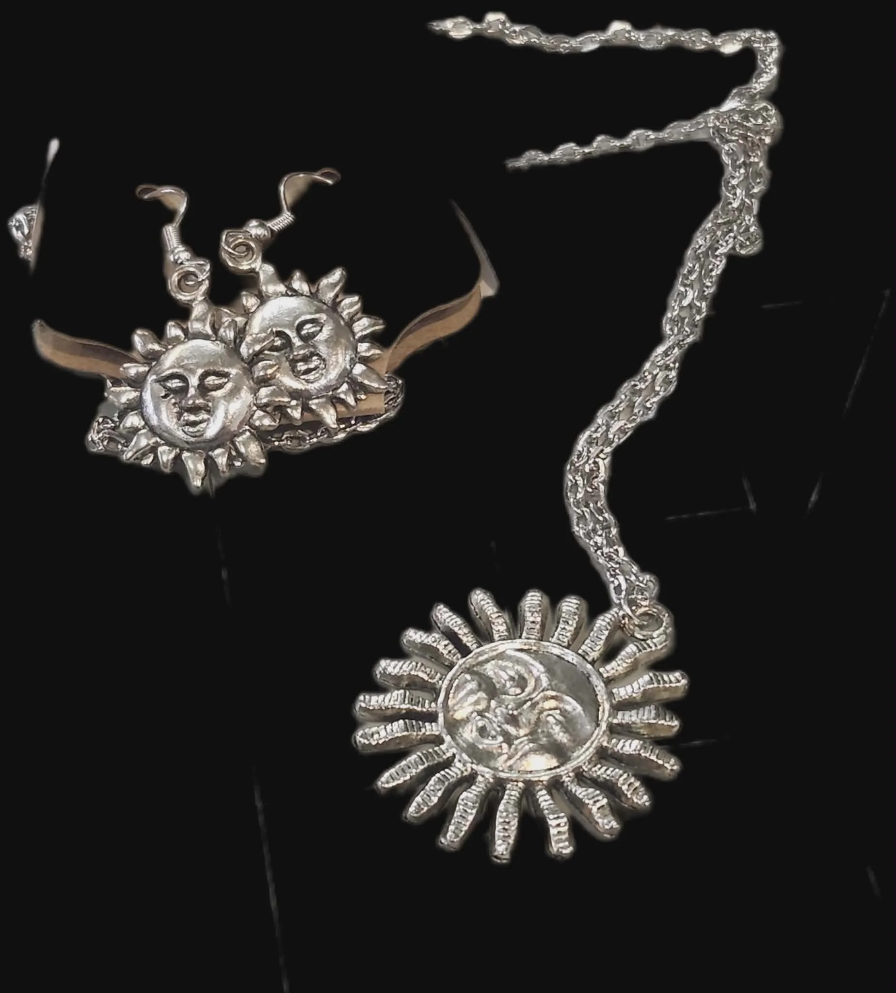 Sun Earrings and Necklace by Sarah