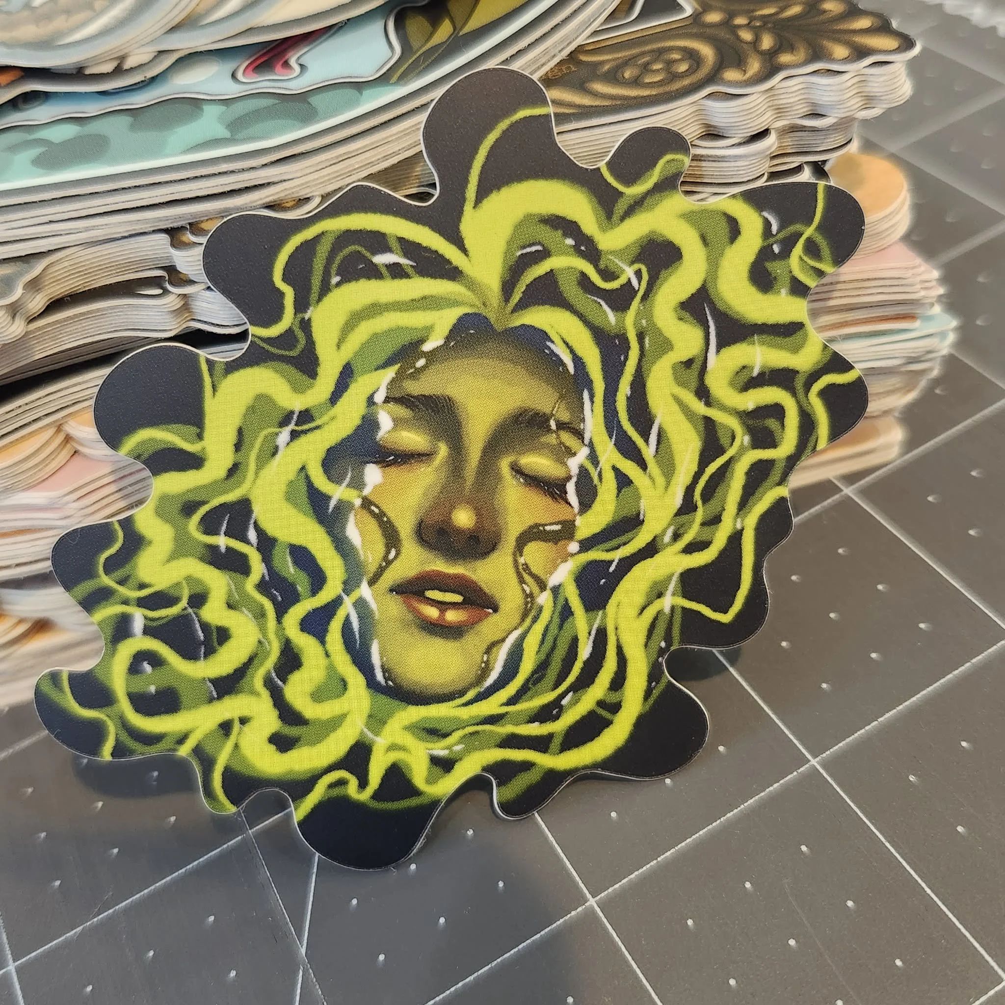 3X3 Sticker by Tattooed Mannequin