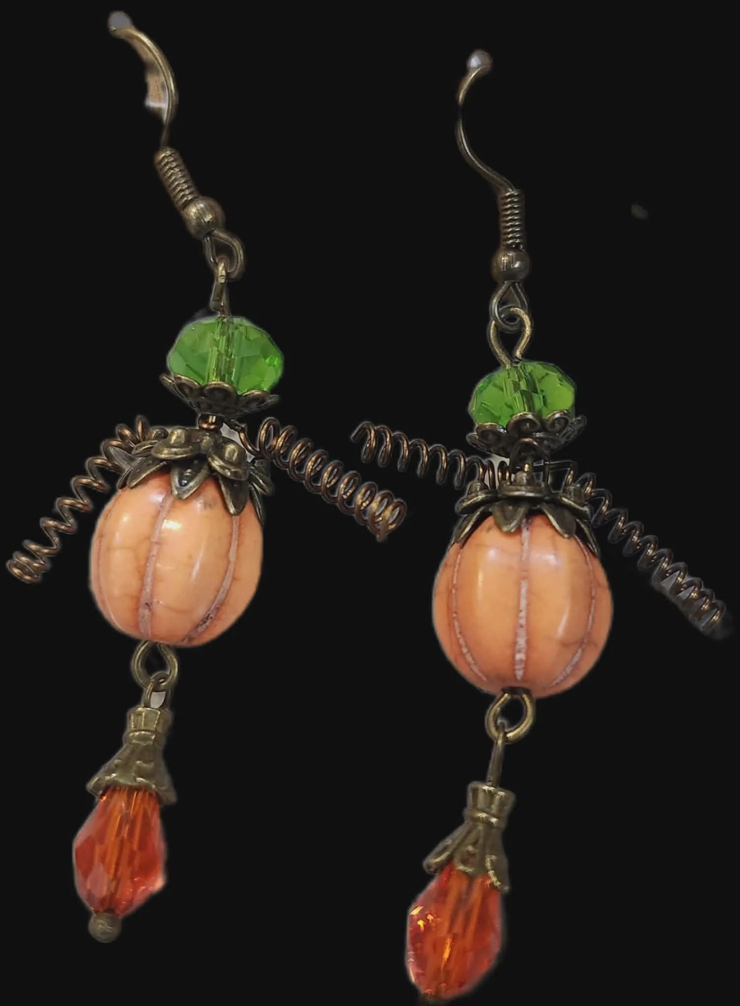 Pumpkin Earrings, by Sarah C