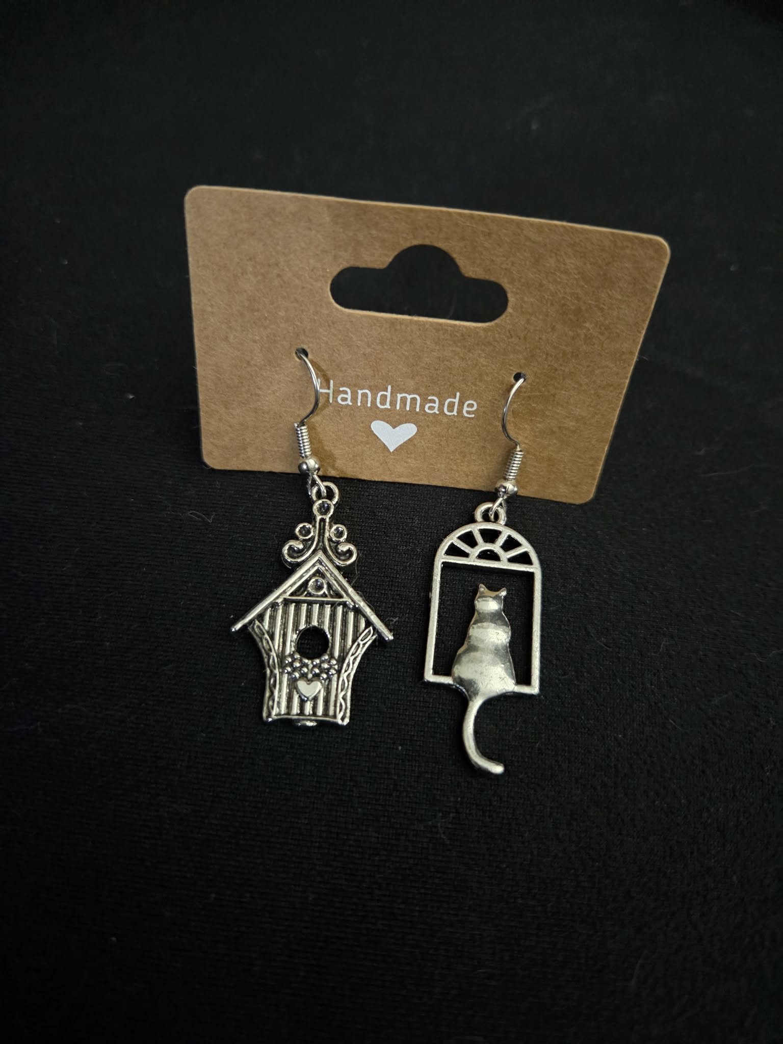 Cat themed Earrins by Sarah