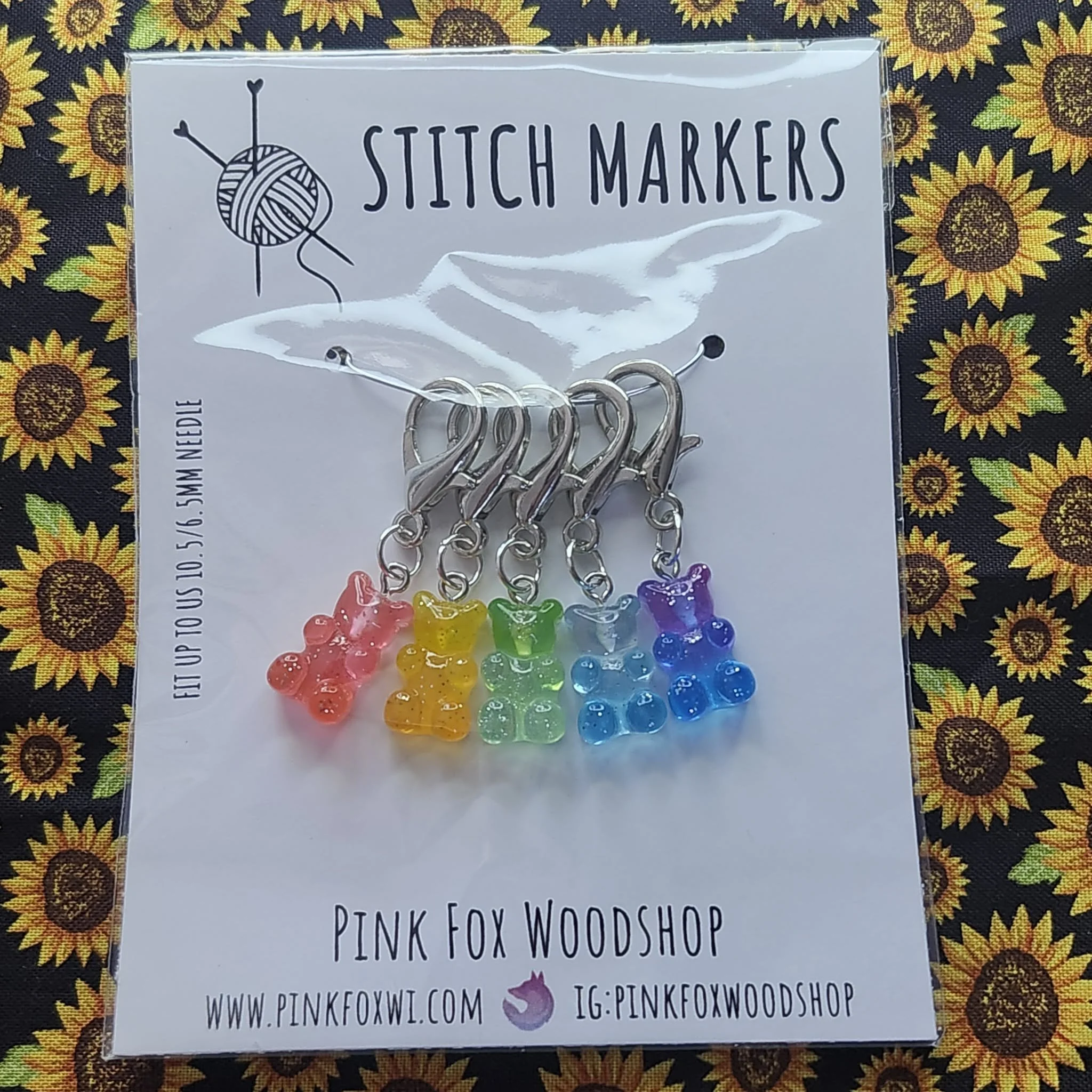 Stitch Markers by Pink Fox Wood Shop