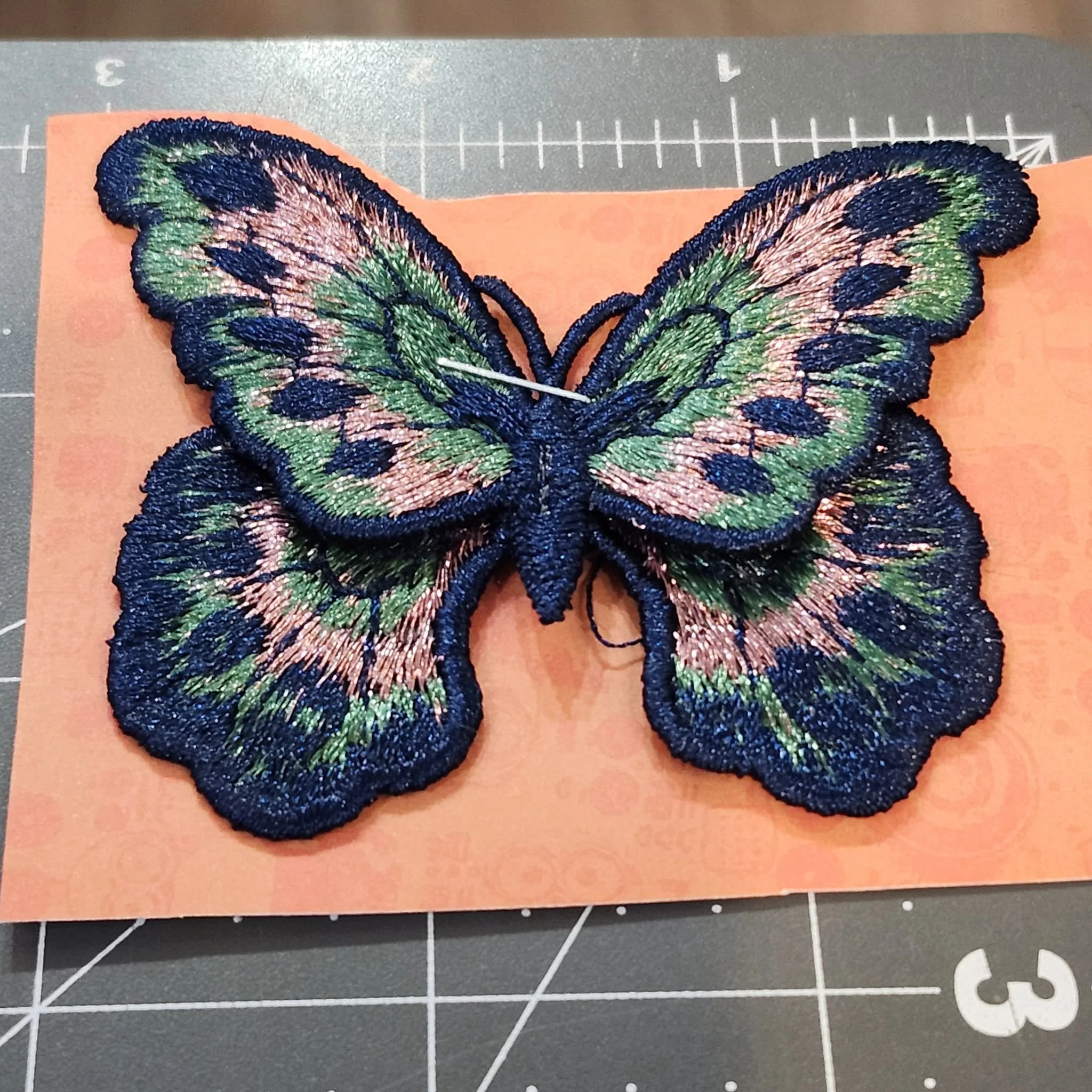 Colorful Butterfly Embroidered Applique Double Layer Patch