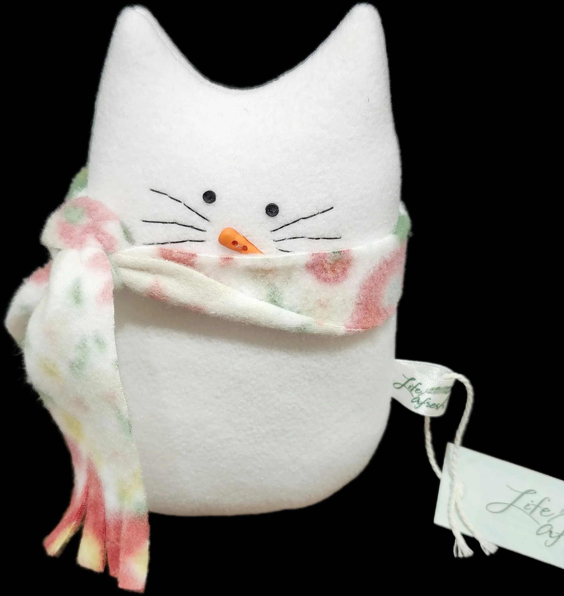 Snowman Cat Plushie by Life Afresh
