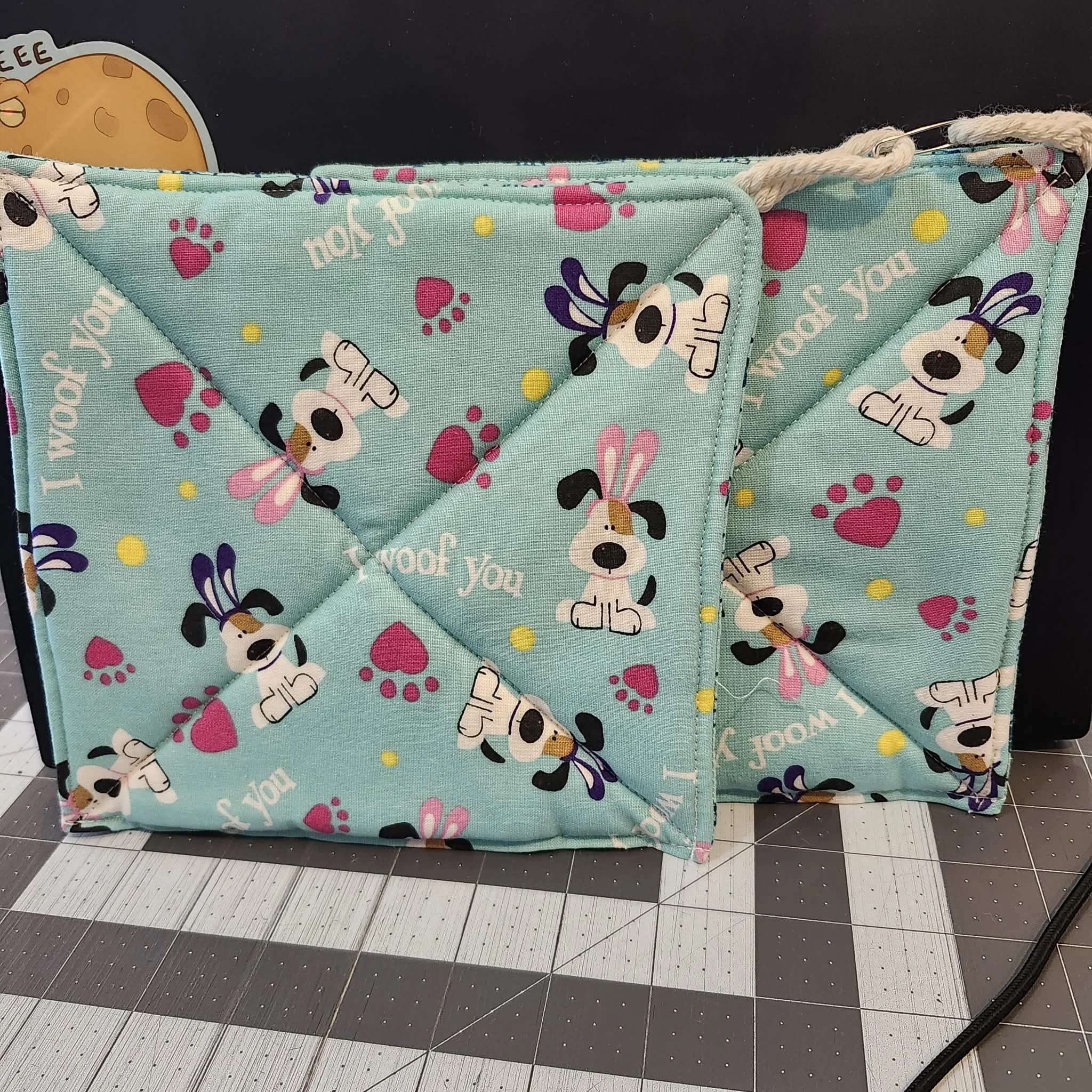 Easter Puppy Pot Holders by Aundrea