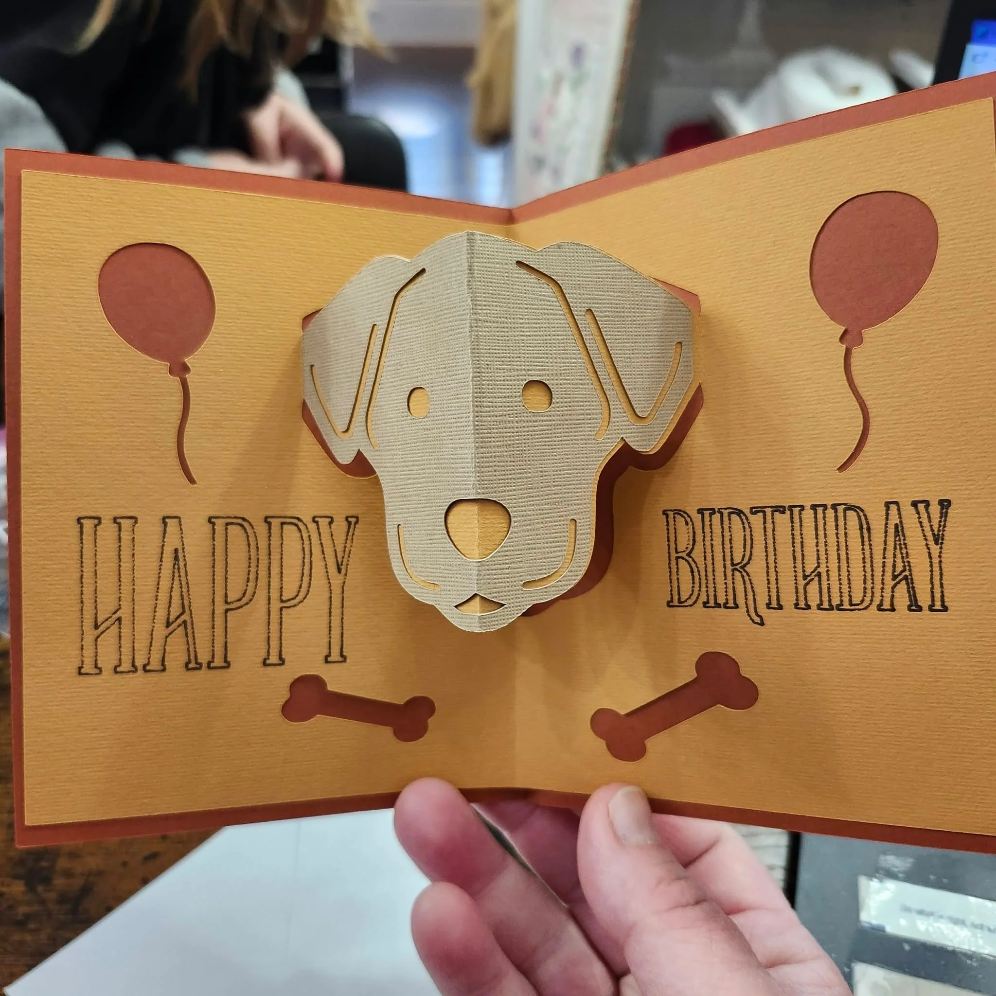 Pop Up Pup Themed Birthday Card by Lorena Gipp