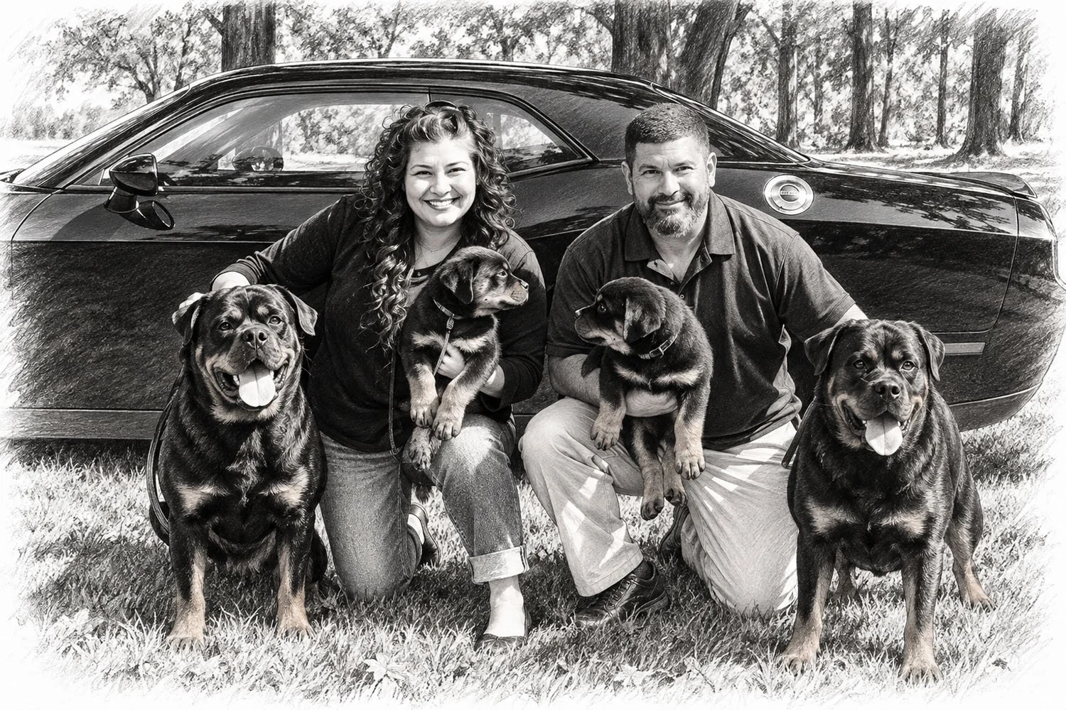 Rottweilers For Sale – When Only the Best Will Do – DKV Rottweilers breeders Angel and Liz with Rottweilers produced by DKV Rottweilers.