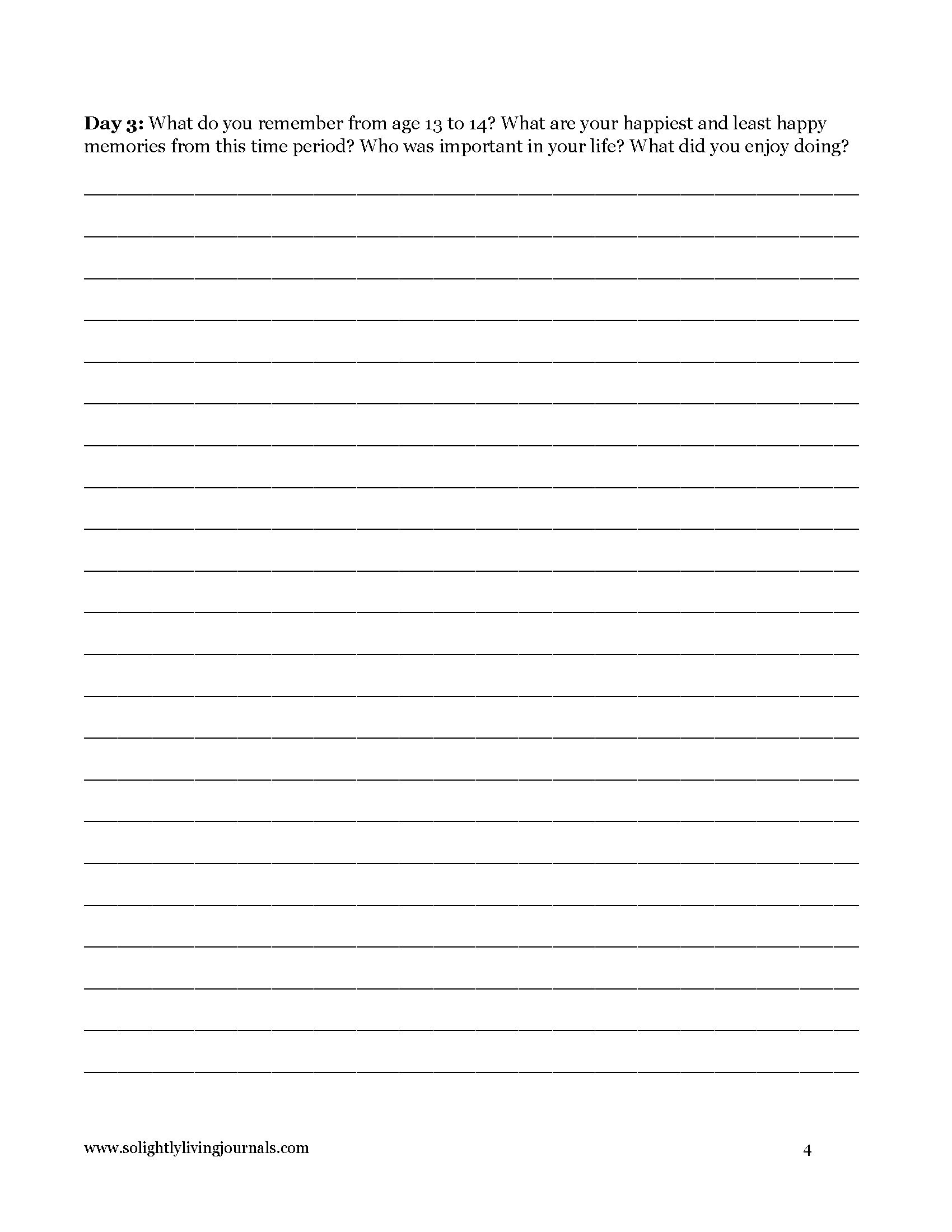 Image page 4 pdf with free printable shadow work journal. Journal prompt text and blank lines.