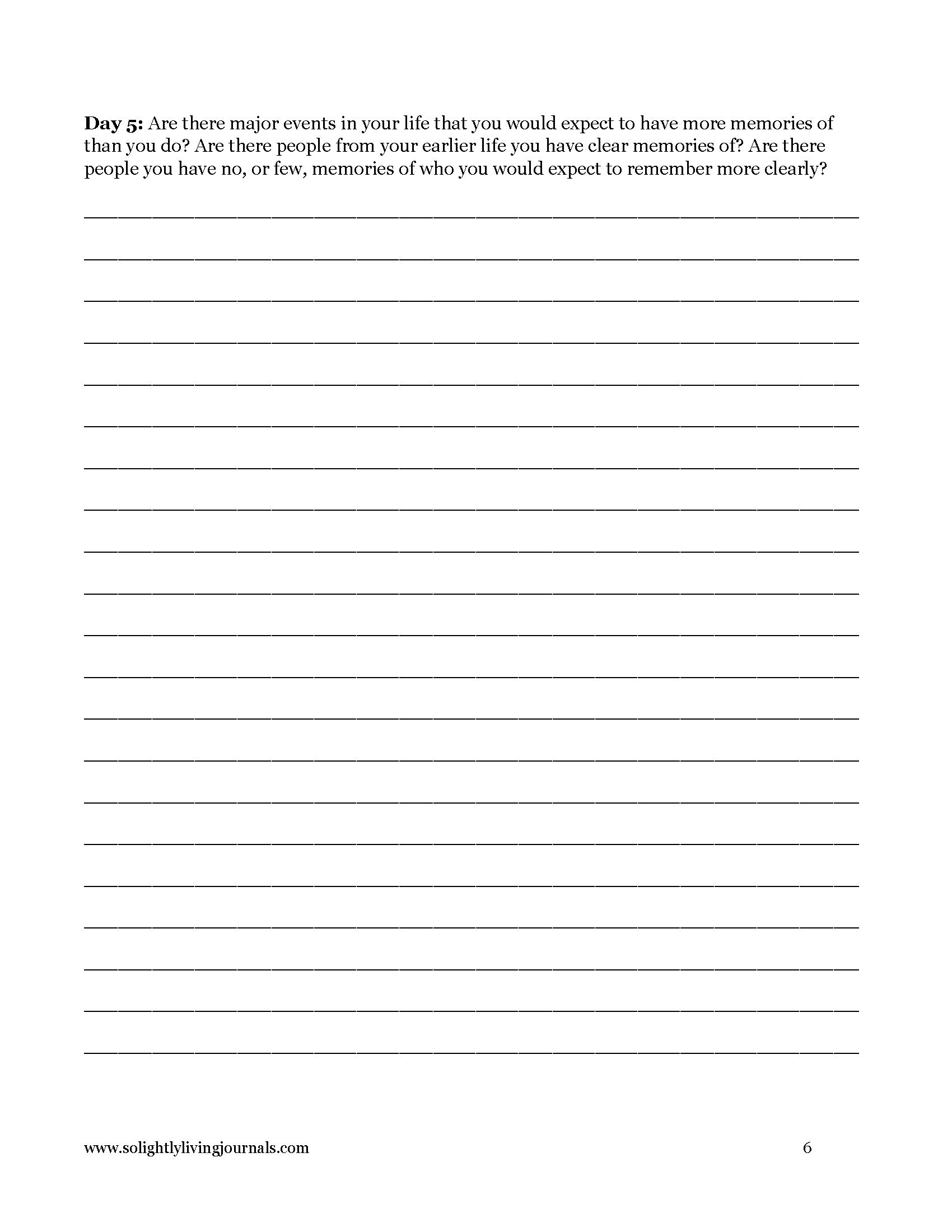 Image page 6 pdf with free printable shadow work journal. Journal prompt text and blank lines.