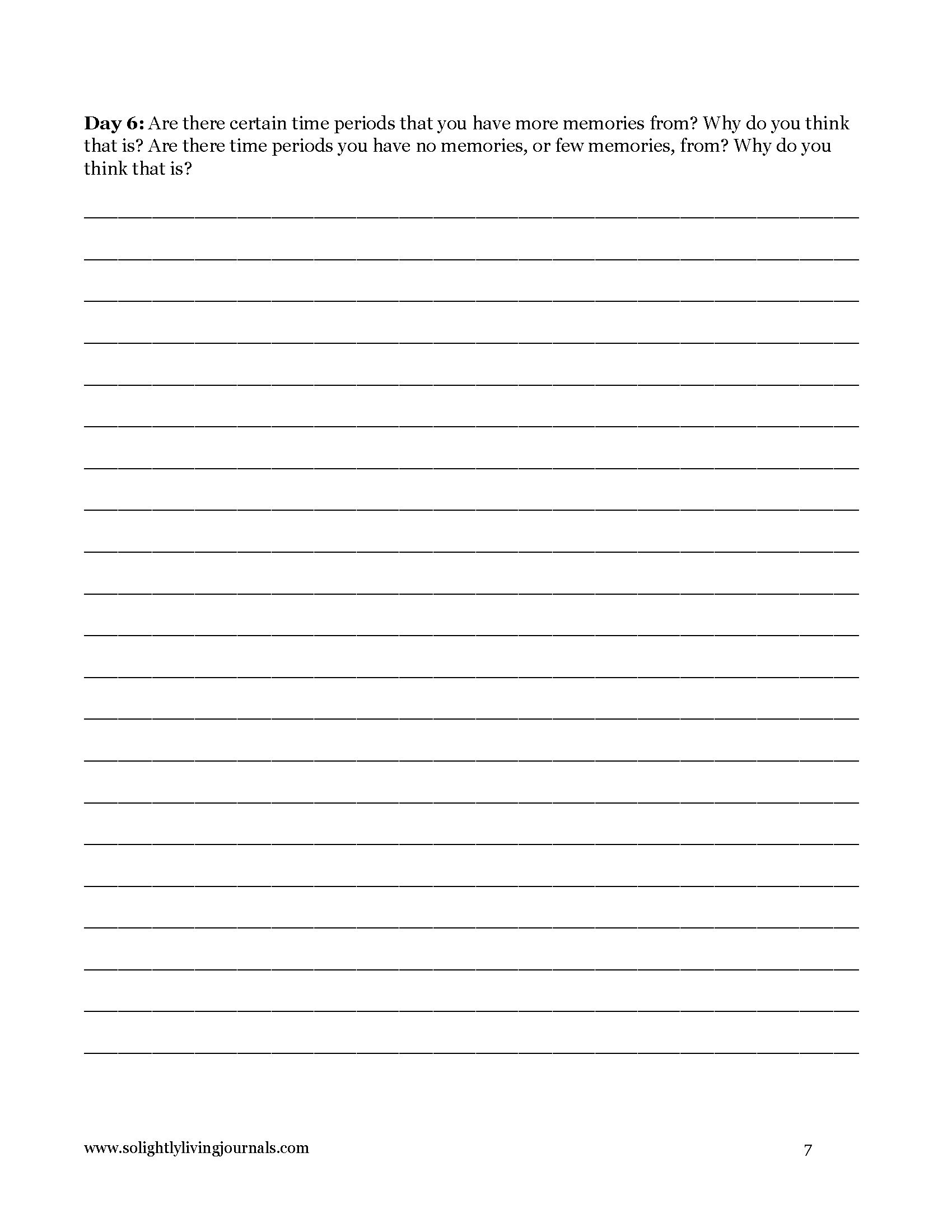 Image page 7 pdf with free printable shadow work journal. Journal prompt text and blank lines.