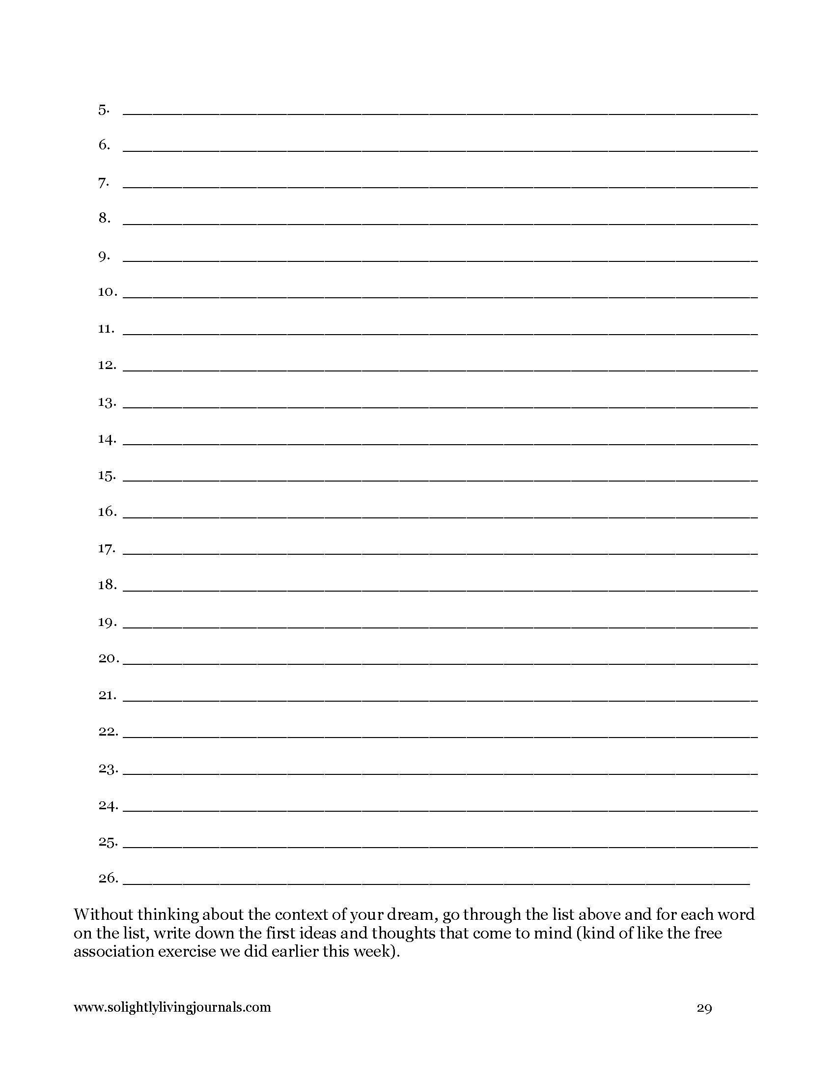 Image page 29 pdf with free printable shadow work journal. Journal prompt text and blank lines.