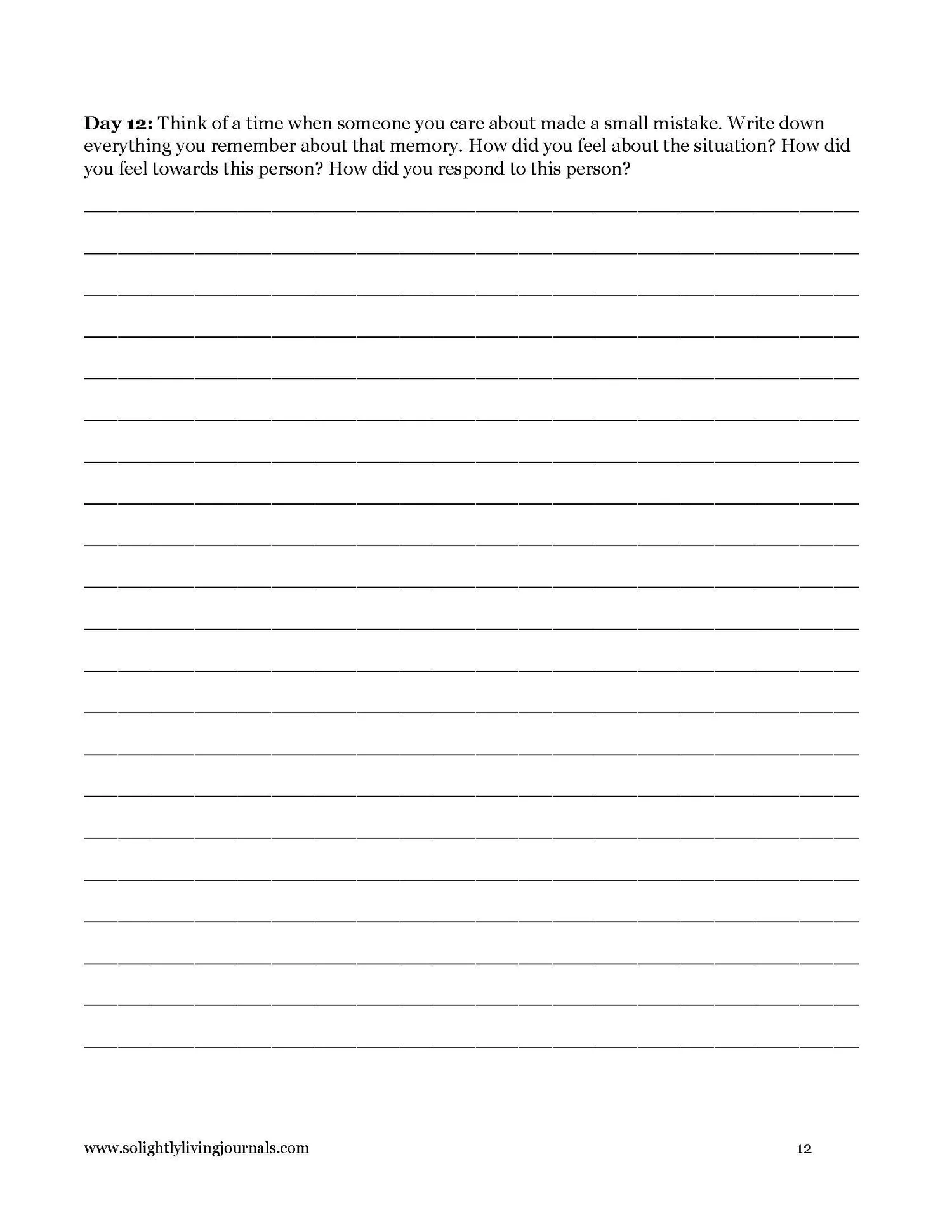 Free Printable Self Care Worksheets