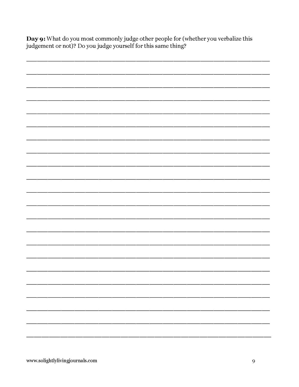 Free Printable Guided Journal Pages 30 Days of Self Discovery