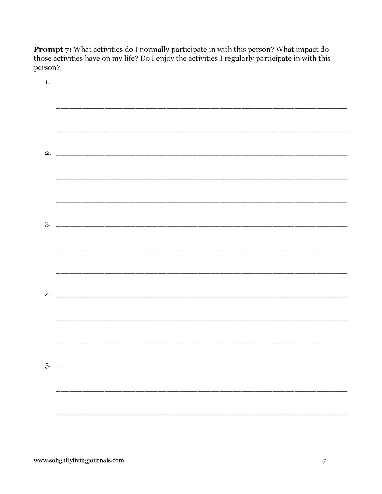 Free Printable Shadow Work Journal