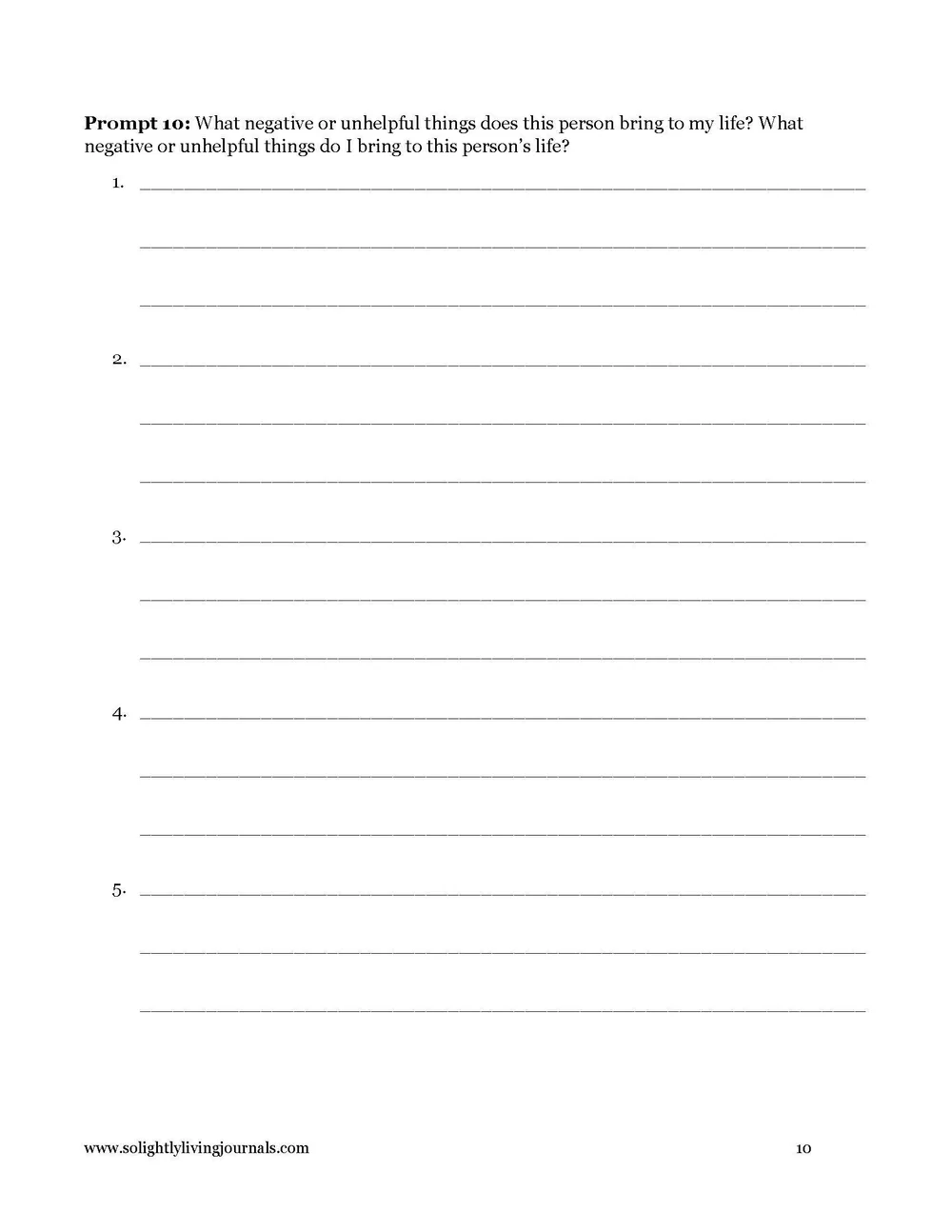 Free Printable Guided Journal Pages For Anxiety