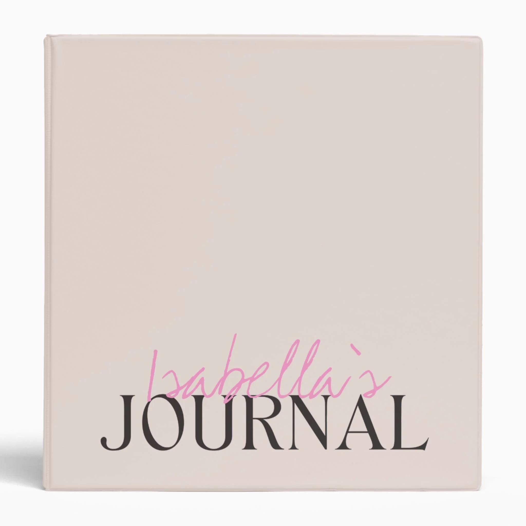 Personalized Pink & Black 3 Ring Binder Journal | Shop Unique Journals