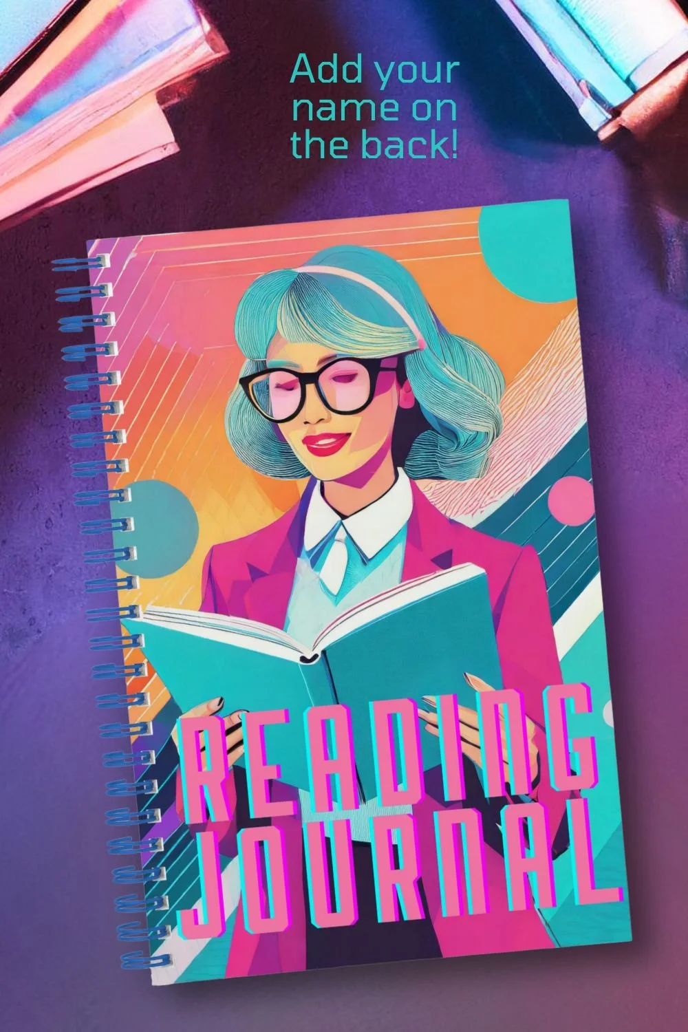 Personalized Synthwave Reading Journal