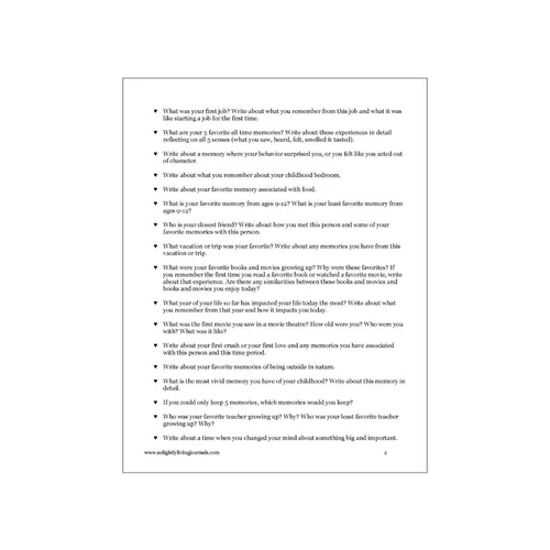 Free Printable Everday Journal Prompts Free Journal Prompt Printables