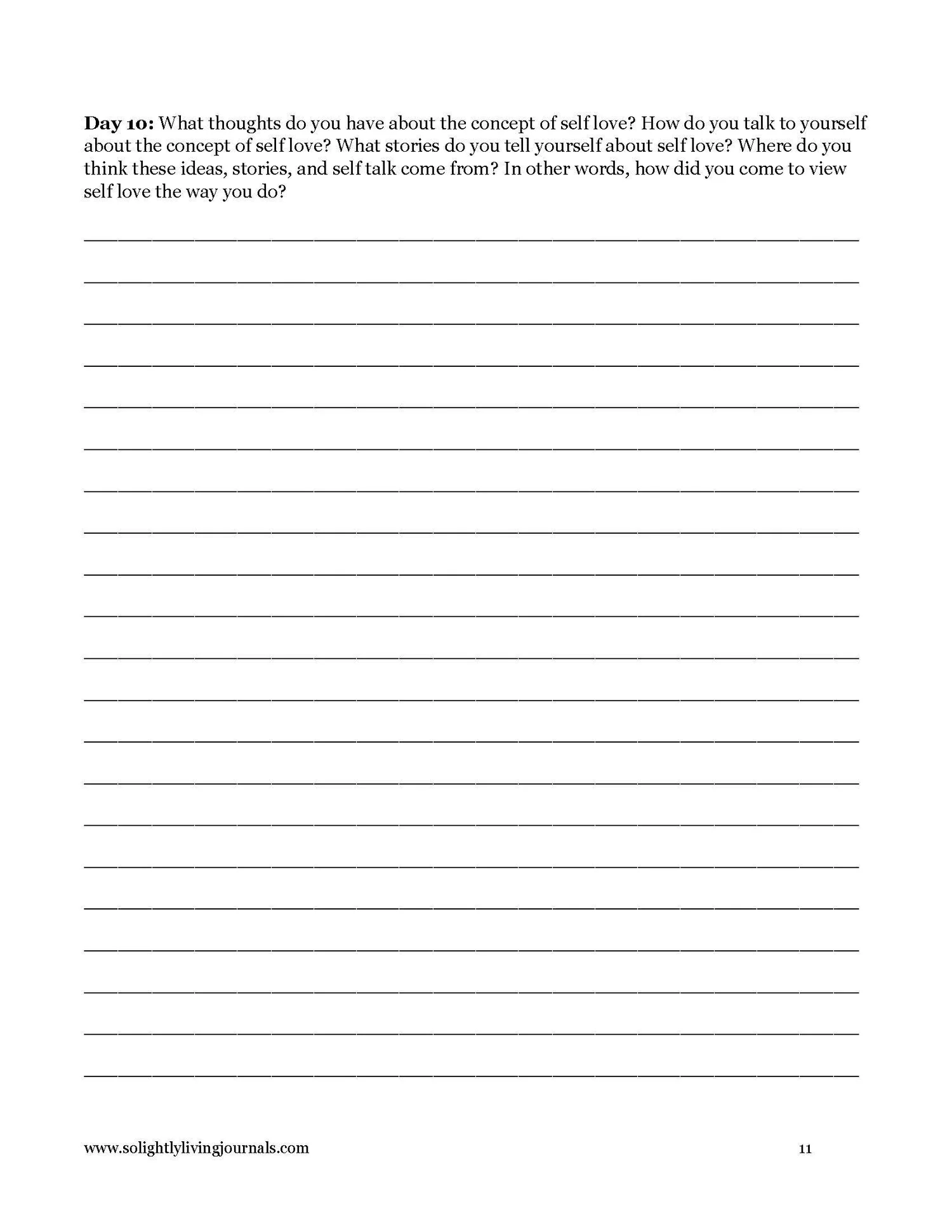 Free Printable Shadow Work Journal