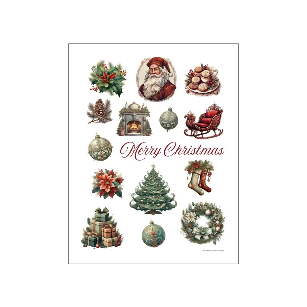 free vintage victorian christmas printable | free junk journal