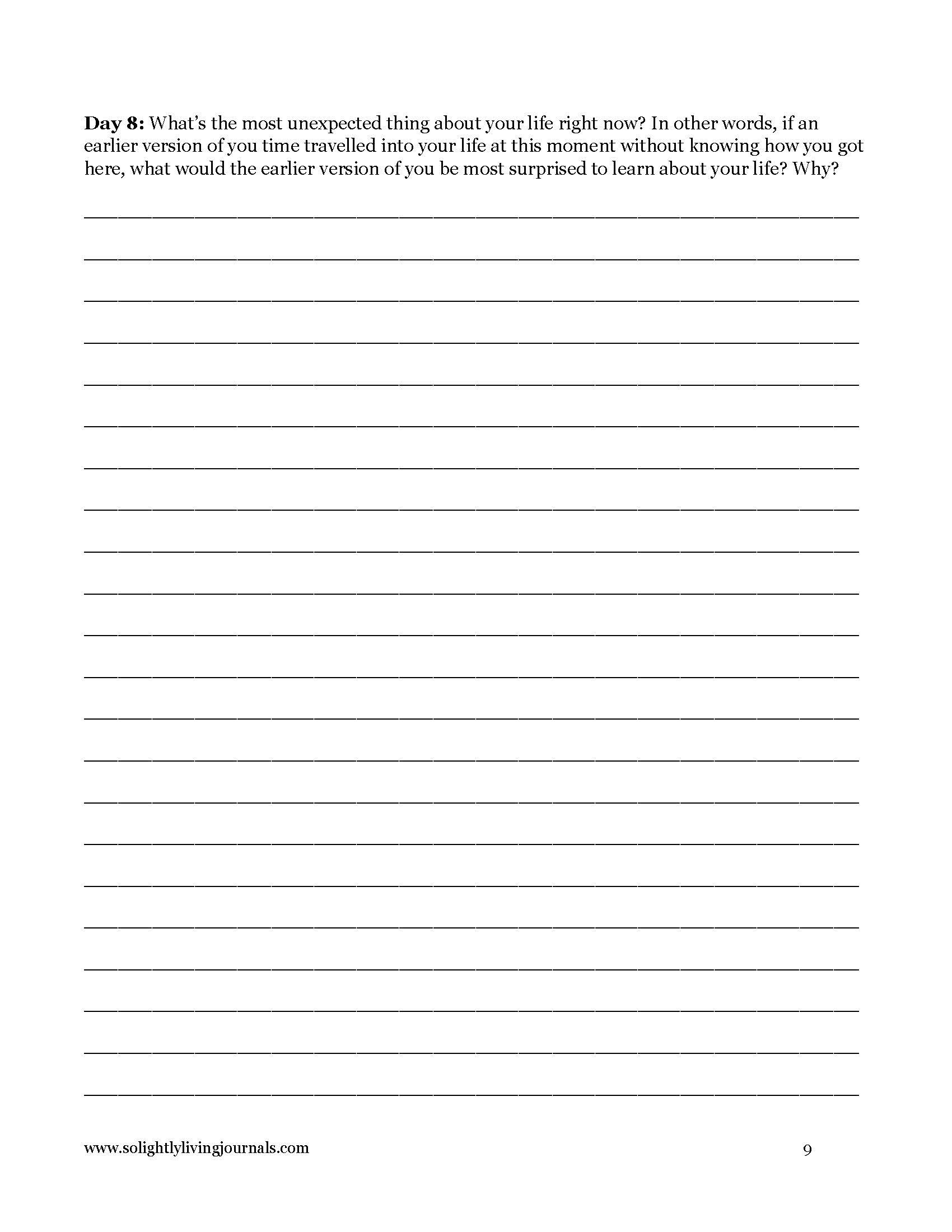 Free printable journal pages for self reflection page 9.