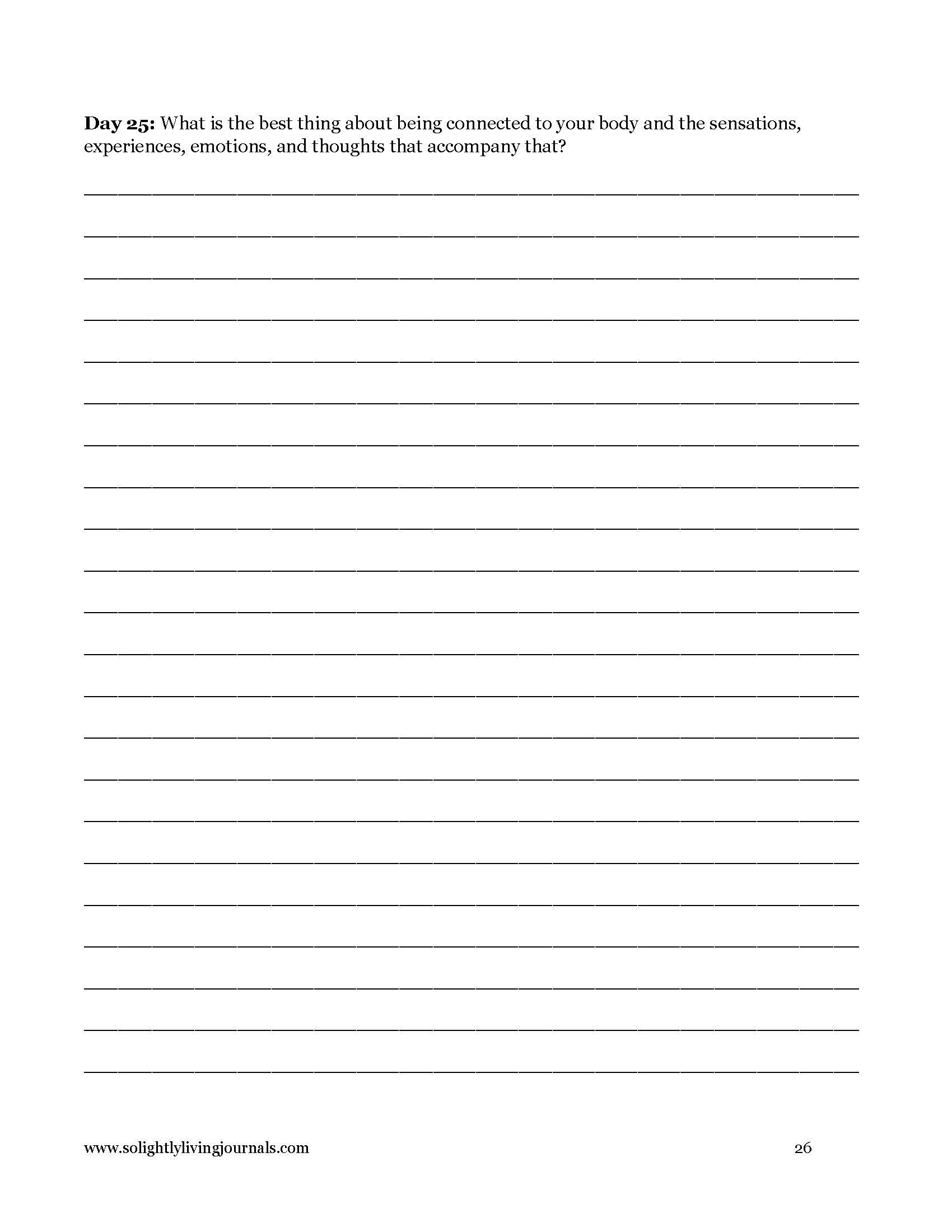 Free 30 day guided journal pdf printable with journal prompts for embodiment.