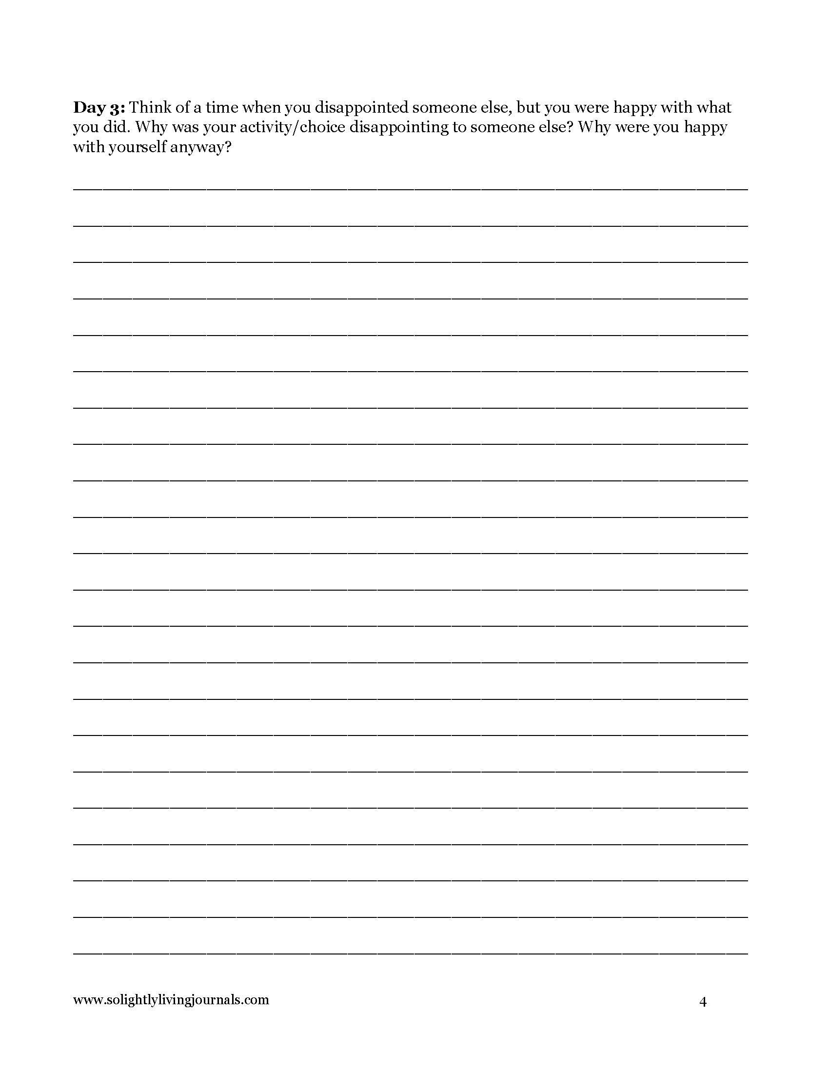 Free printable journal pages for self reflection page 4.