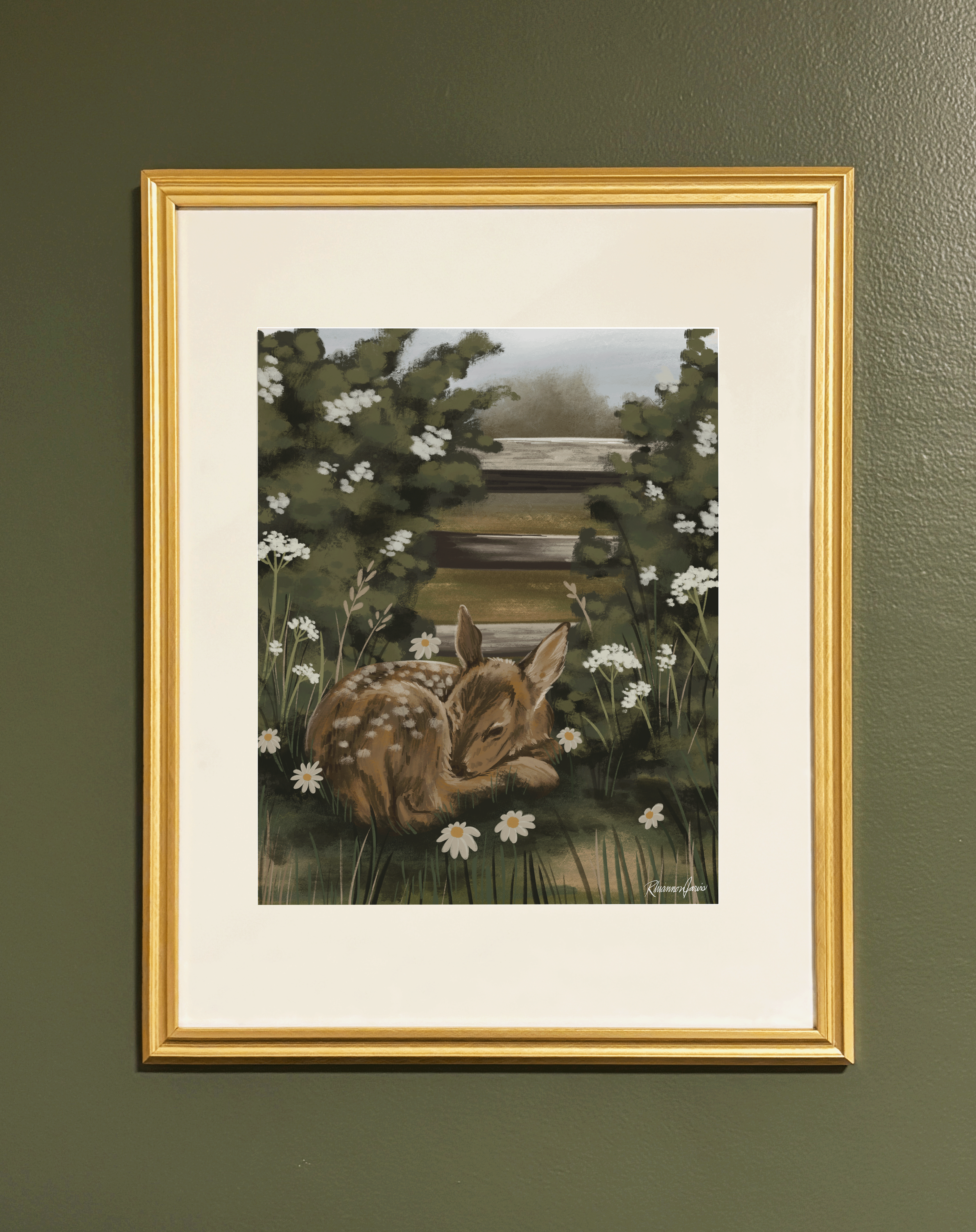 "A Nap in the Meadow" - 8x10" Giclée Illustration Print