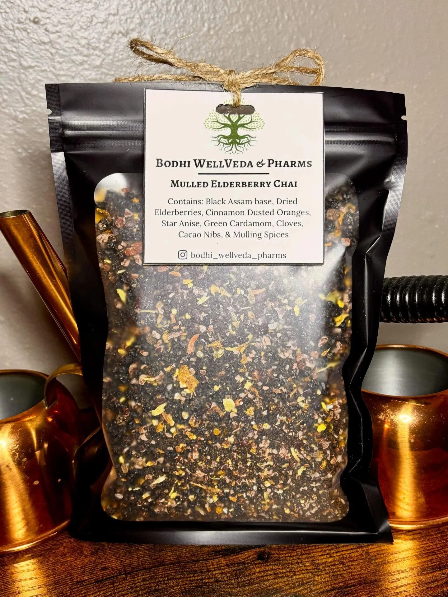 Stay warm as we go into the colder winter months &amp; enjoy a steaming cup of Mulled Elderberry Chai. 🍵 This delicious blend will help support your immune system during cold and flu season. Don&rsquo;t pass it up- only a limited quantity. DM to cla