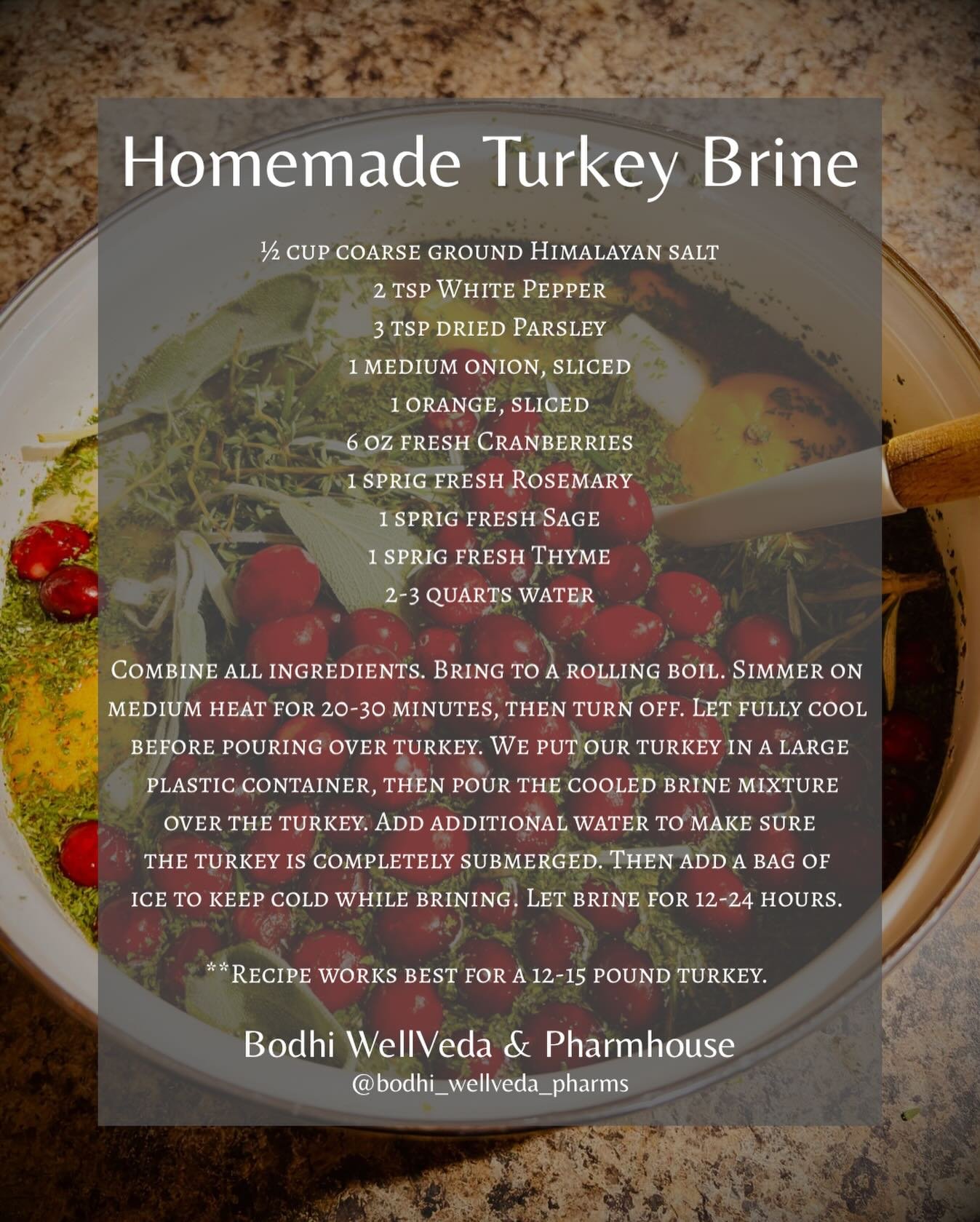Homemade turkey brine has become a tradition in our house. 🦃

#turkey #turkeyday #thanksgiving #recipe #fyp