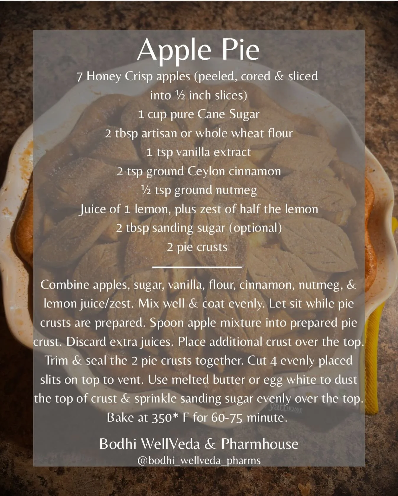 Yummm!! 😋 🥧

Check out the previous post for the perfect pie crust to pair with this yummy, homemade apple pie. This recipe won&rsquo;t disappoint. 😊

#applepie #pie #recipe #wholesome #wellness