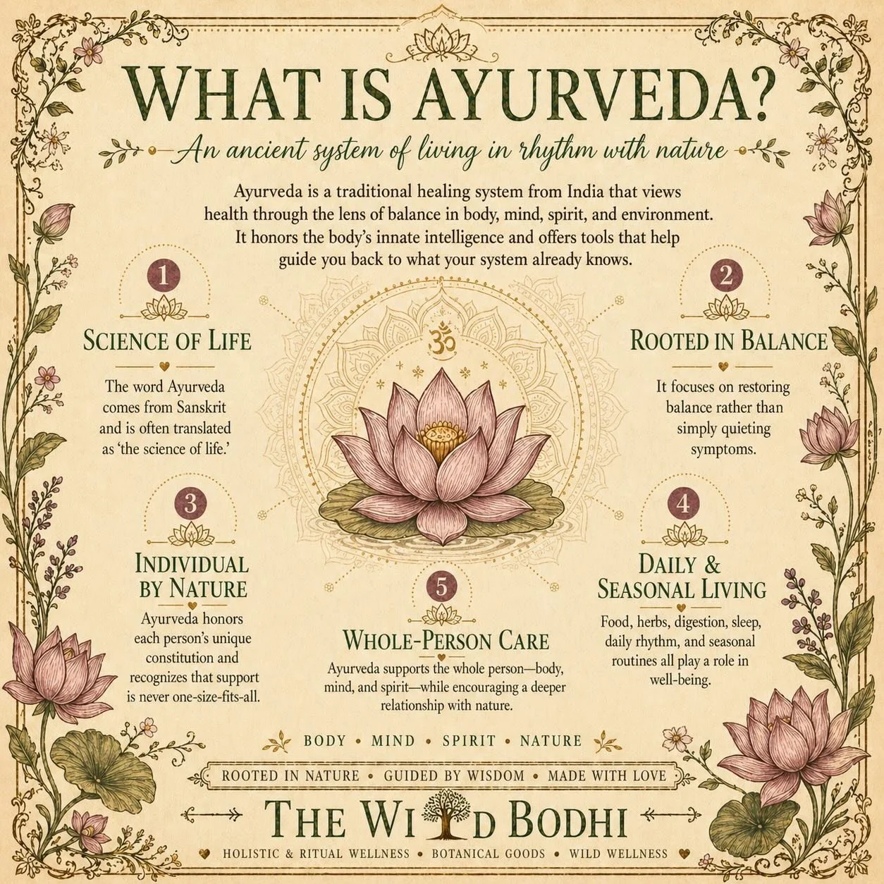 I get a lot of questions about what Ayurveda is. So I created a mini series on - &ldquo;What is Ayurveda?&rdquo; 🌿

This is the beginning of a new educational series I&rsquo;m so excited to share, one that explores Ayurveda in a grounded, approachab